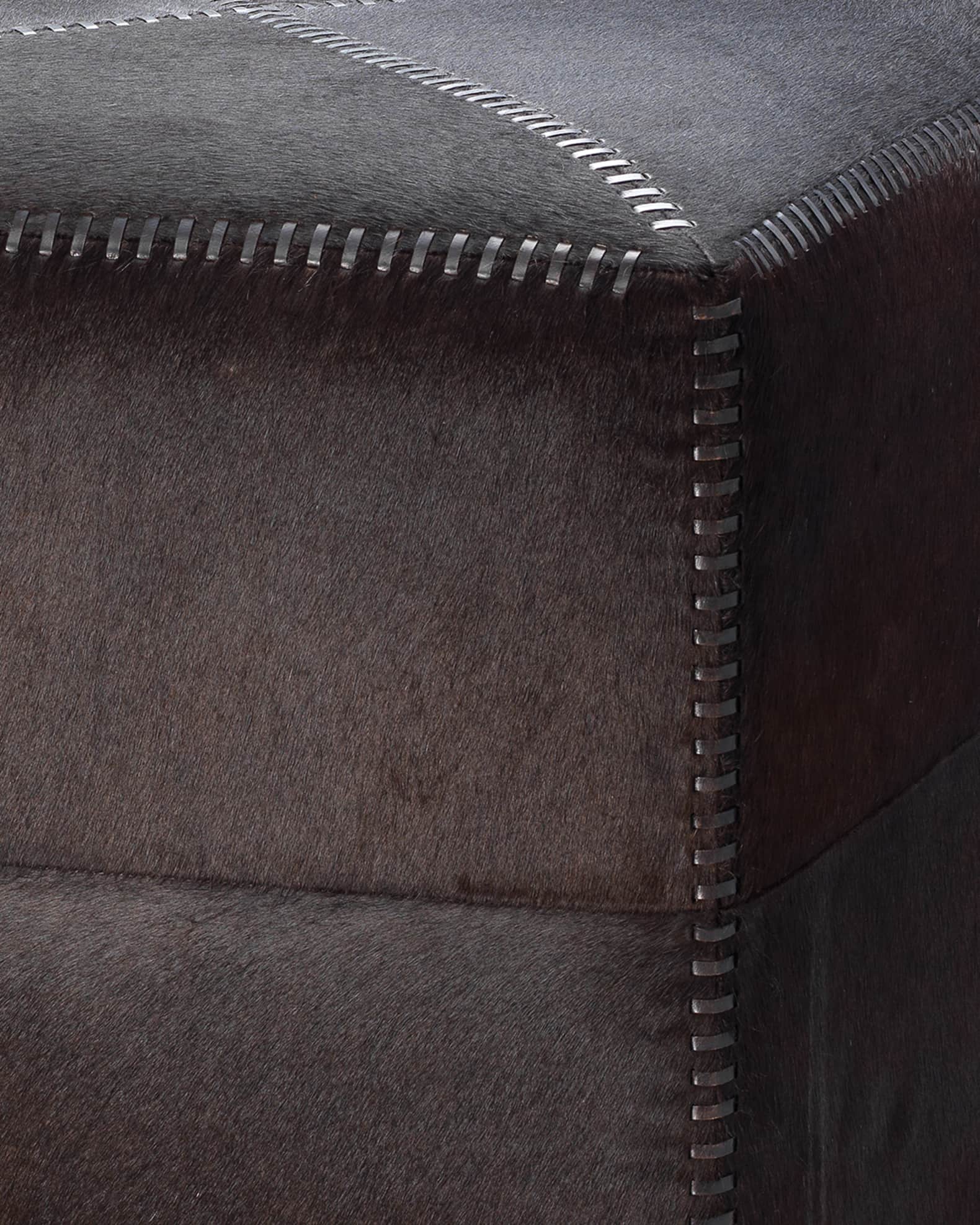 Jamie Young Espresso Hair Hide Ottoman Neiman Marcus