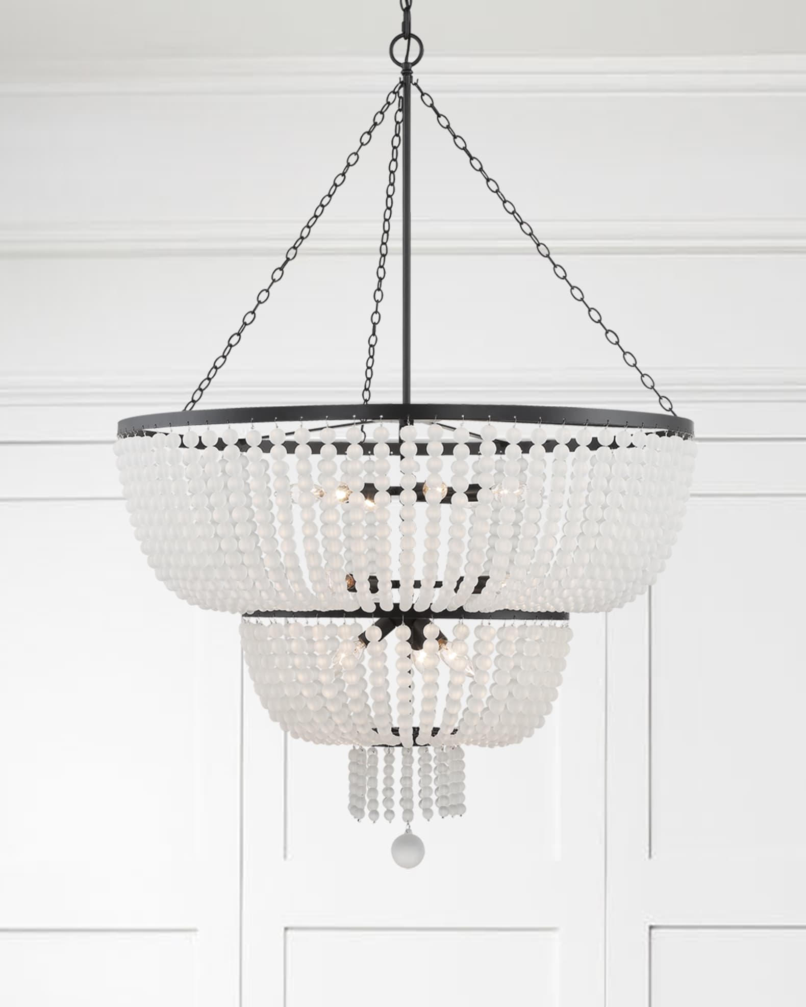 Rylee 12-Light Matte Black Chandelier 1