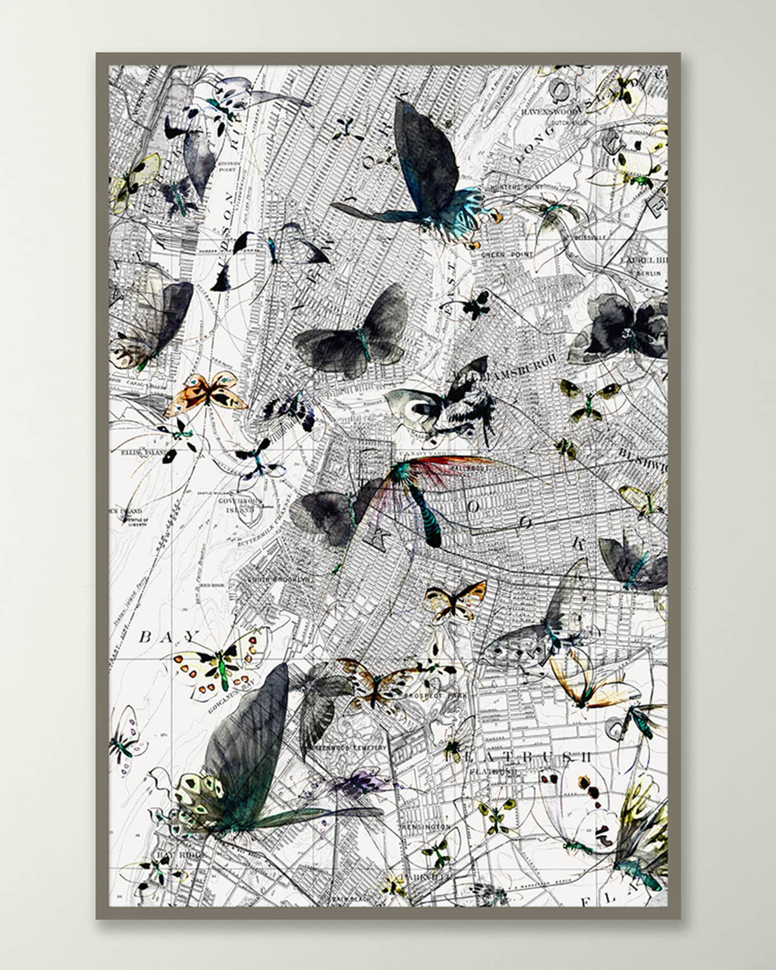 "New York Butterfly Map II" Wall Art 0