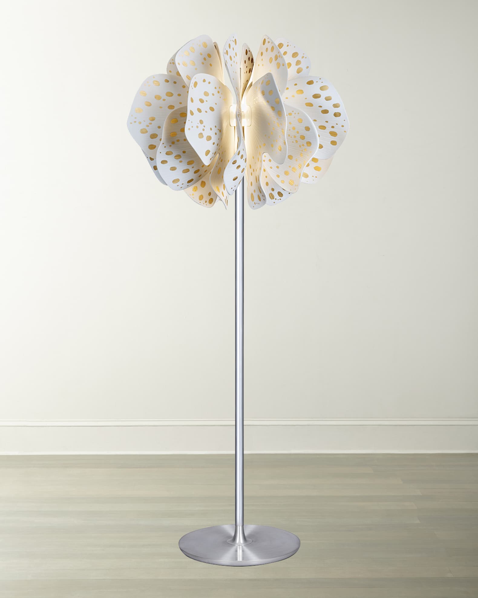 Lladro Nightbloom White Gold Floor Lamp Neiman Marcus