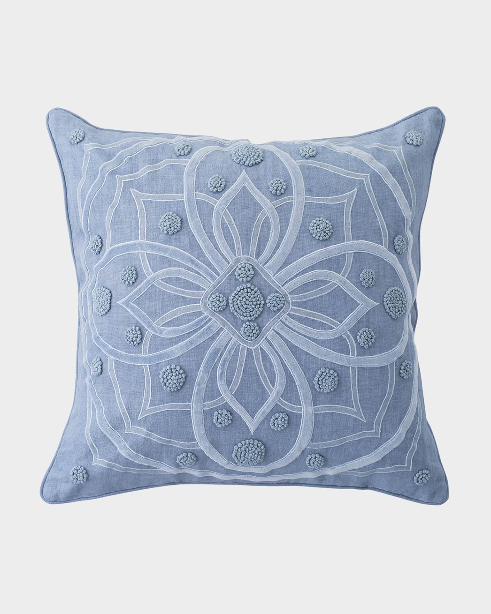 Berry & Thread 22" Pillow - Chambray 0