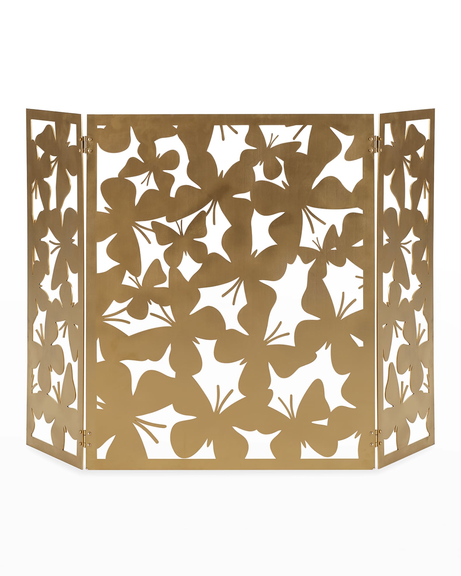 Tri-Fold Butterfly Fireplace Screen 1