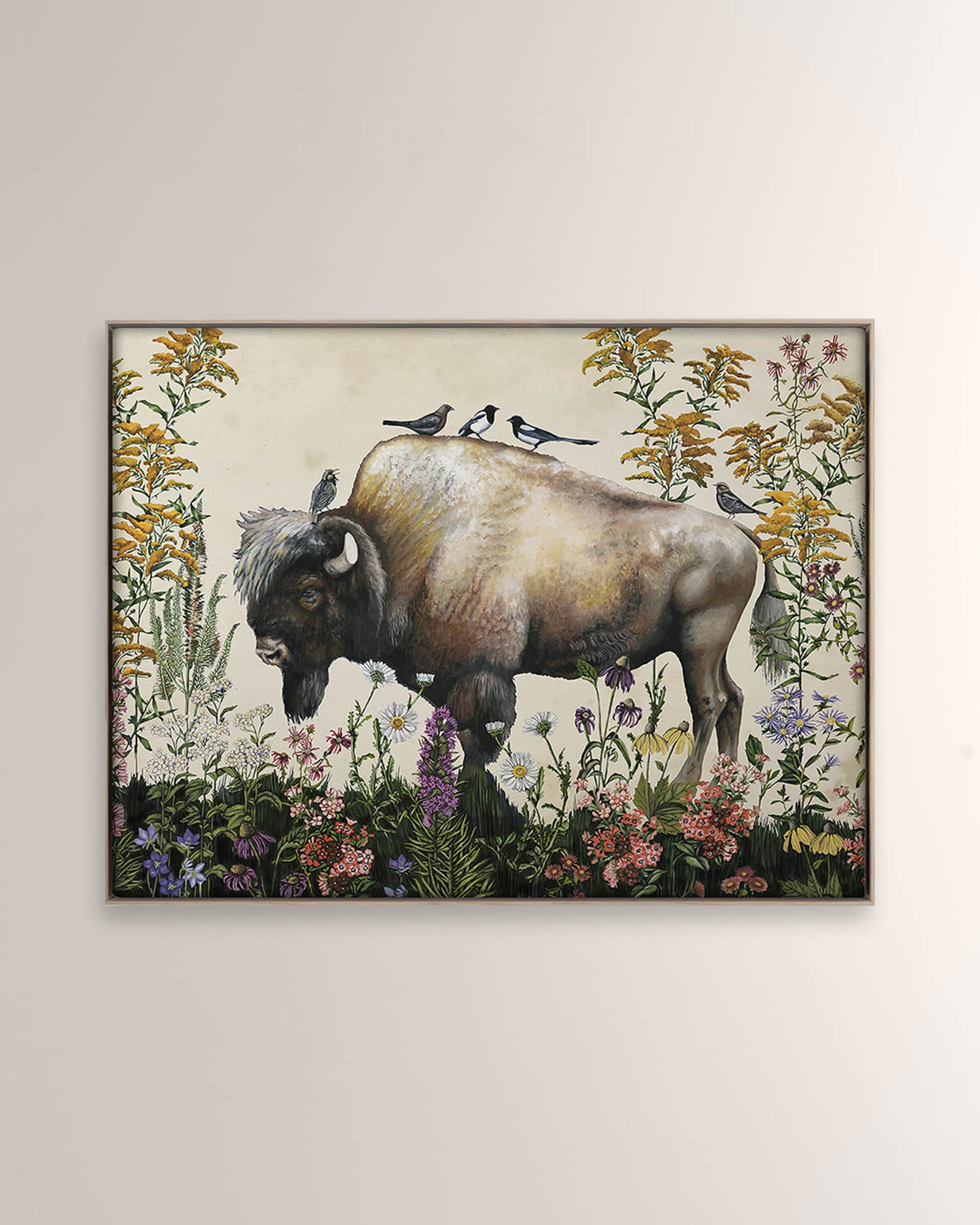 "Bison Painting 2" Digital Art Print on Canvas by Thicket Design 0