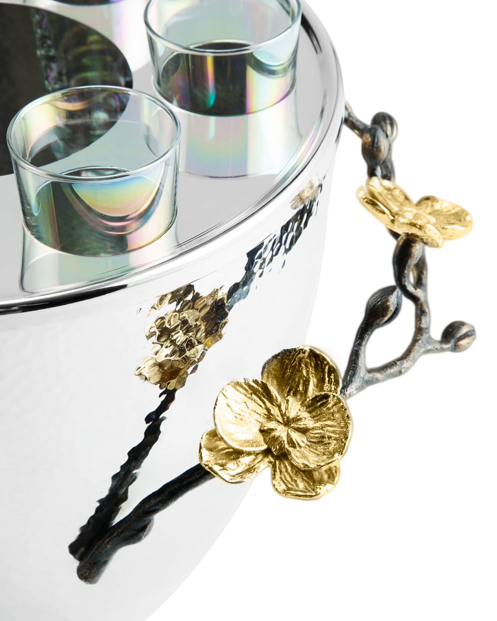 新品 Michael Aram ゴールドオーキッド 箱付 Michael Aram Gold Orchid Vodka Service | Neiman Marcus