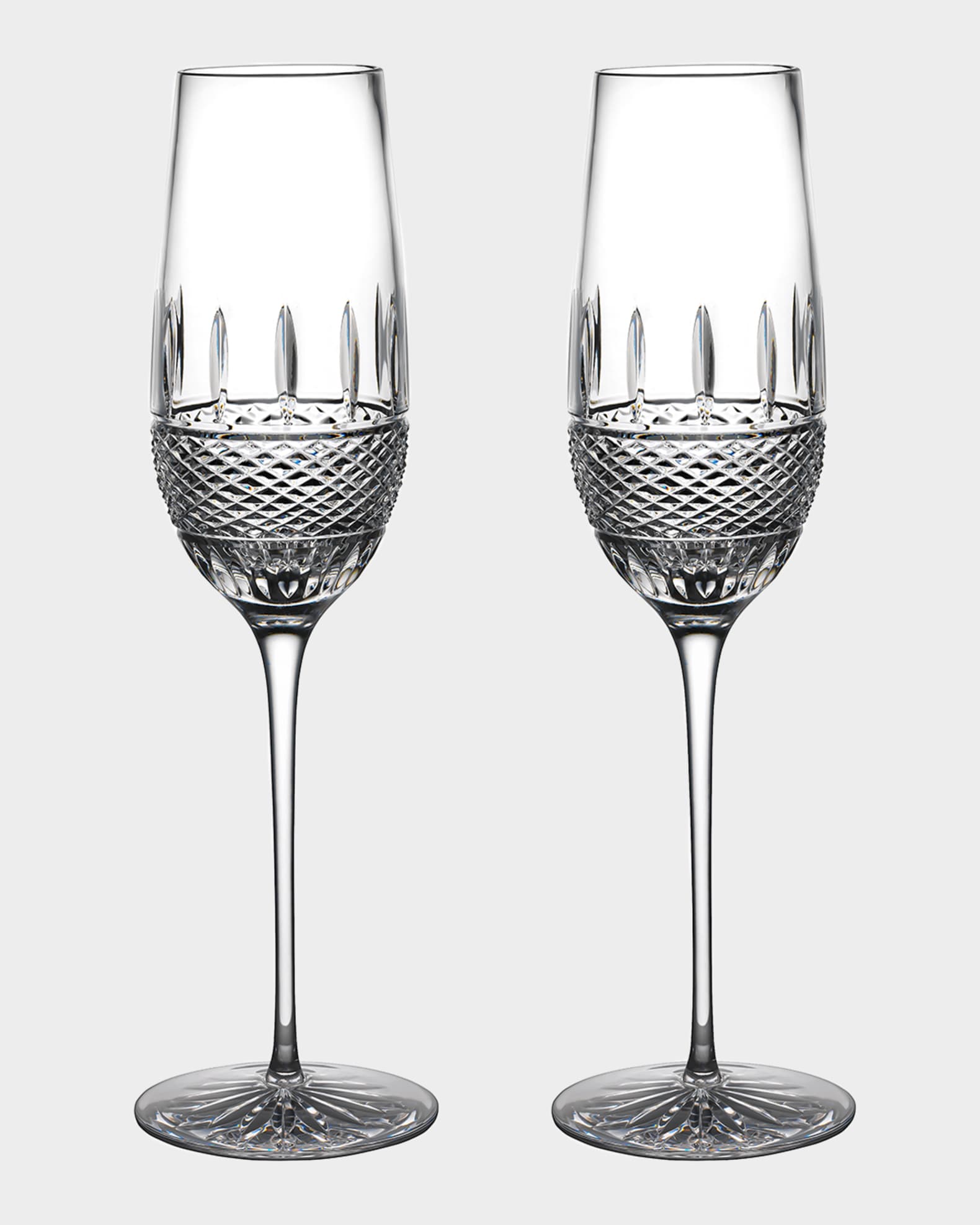 Waterford Crystal Irish Lace Crystal Champagne Flutes, Set of 2