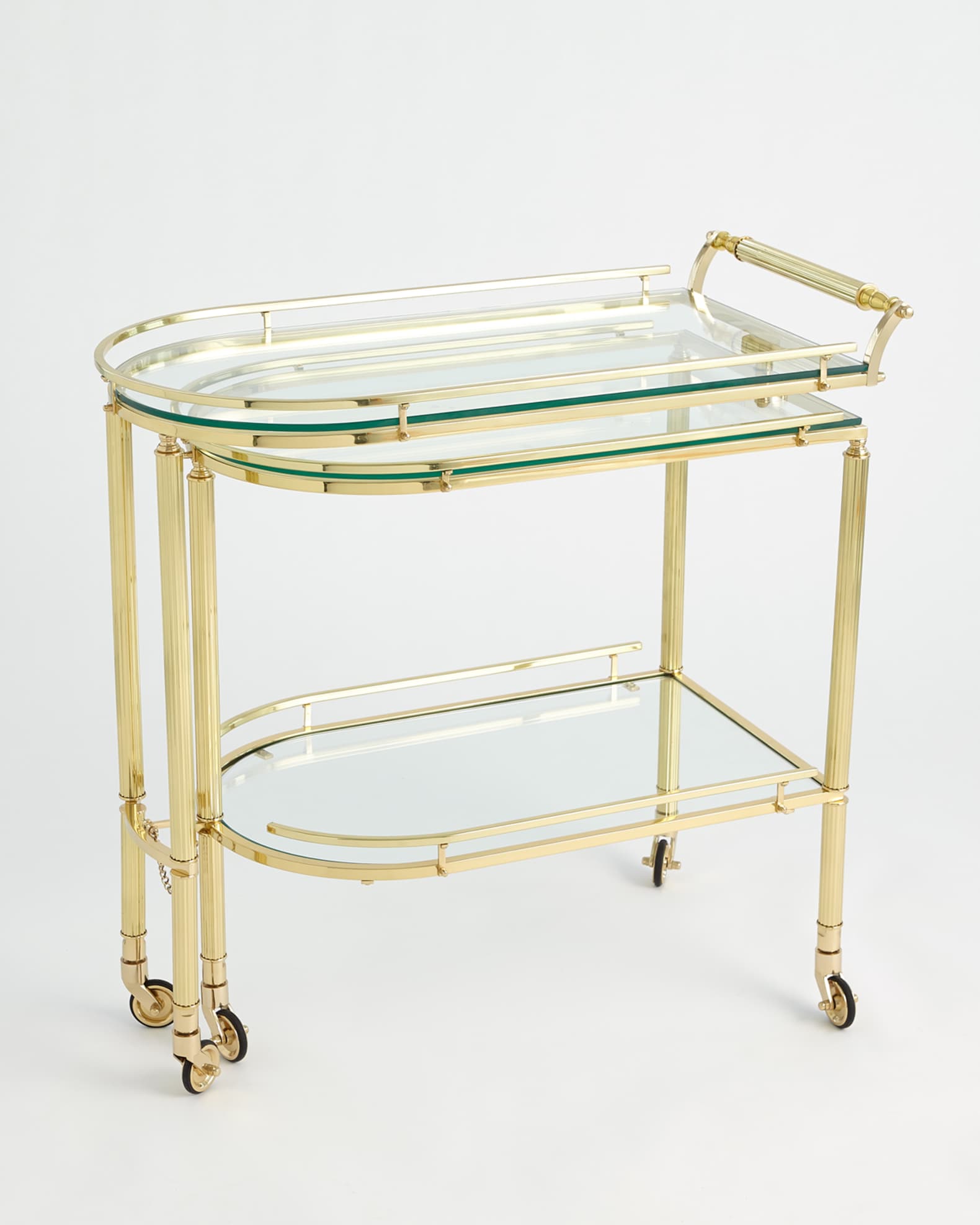 Gallery Folding Bar, Brass 1