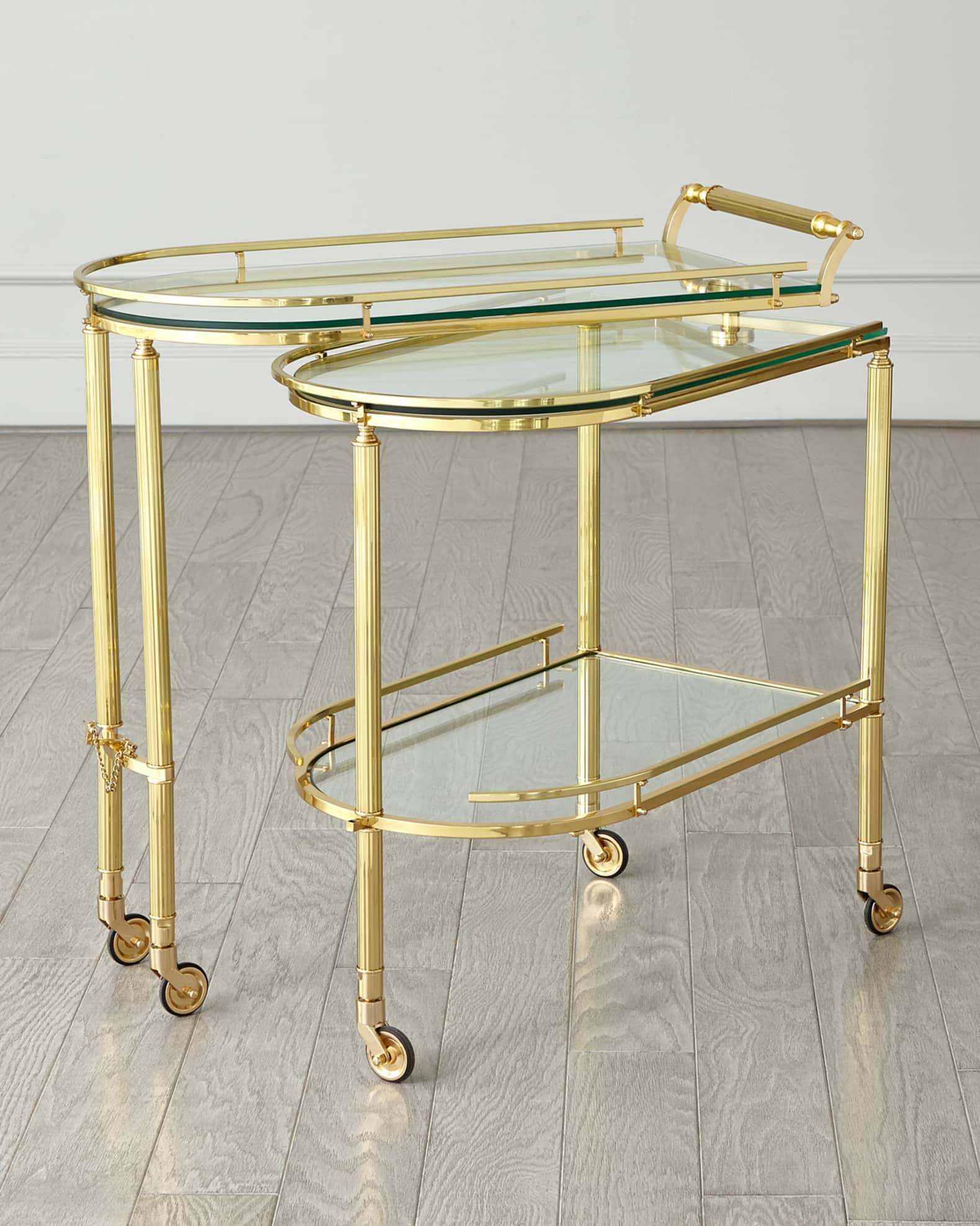 Gallery Folding Bar, Brass 0