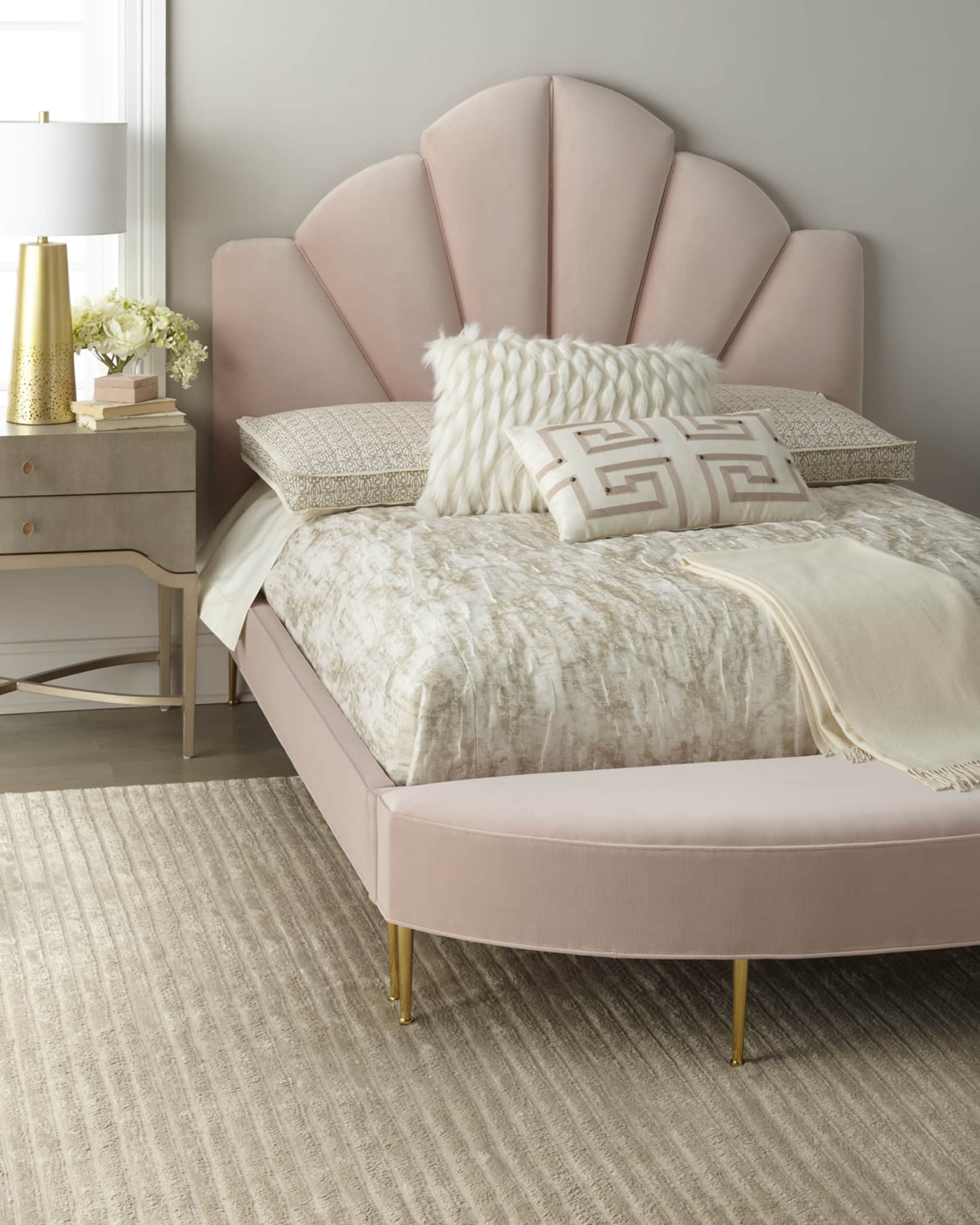 Blush king size bed sale