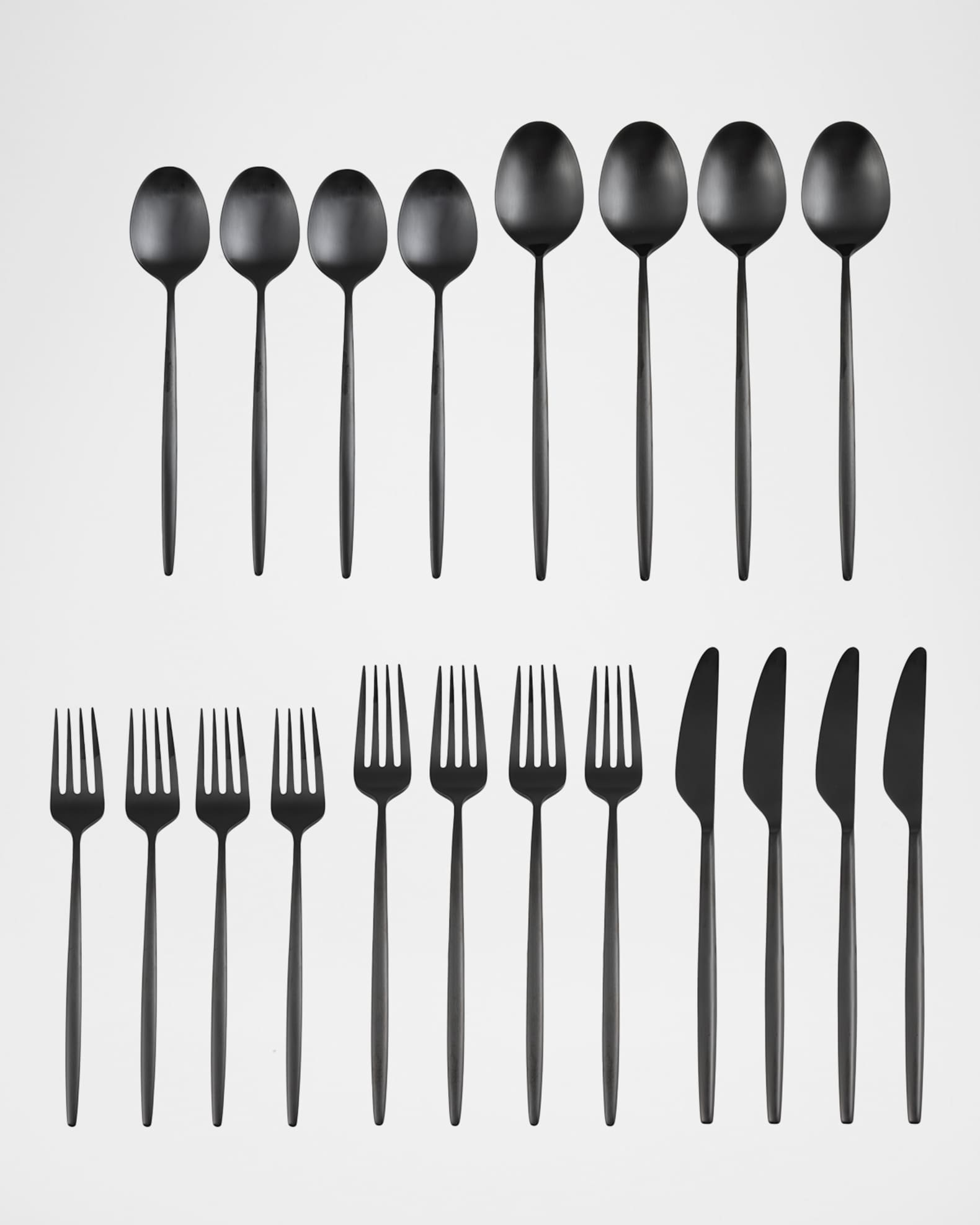 Set Posate 18 Pezzi Nero Lucido - Preziosa Home