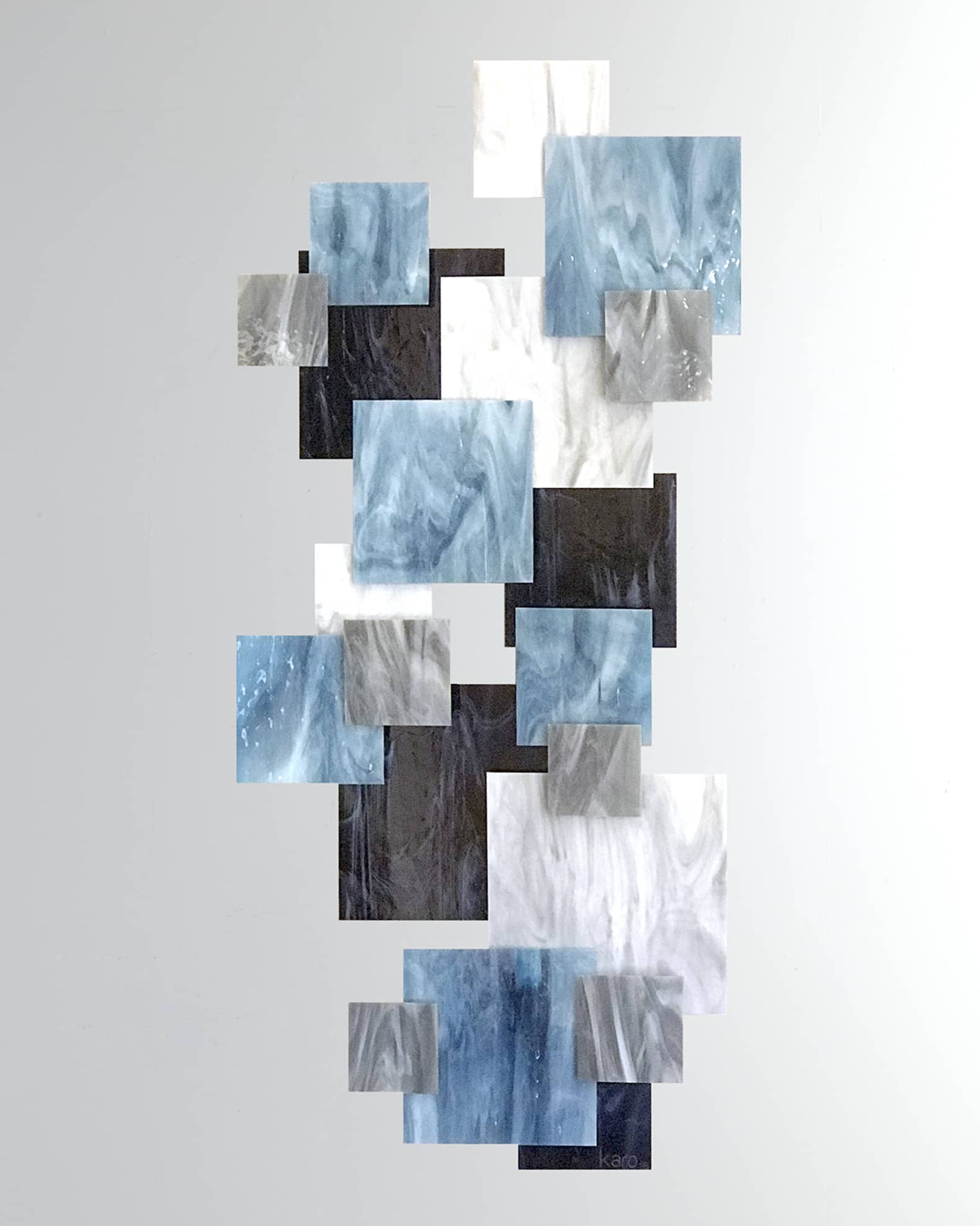 Arctic Vertical Glass Wall Sculpture 0