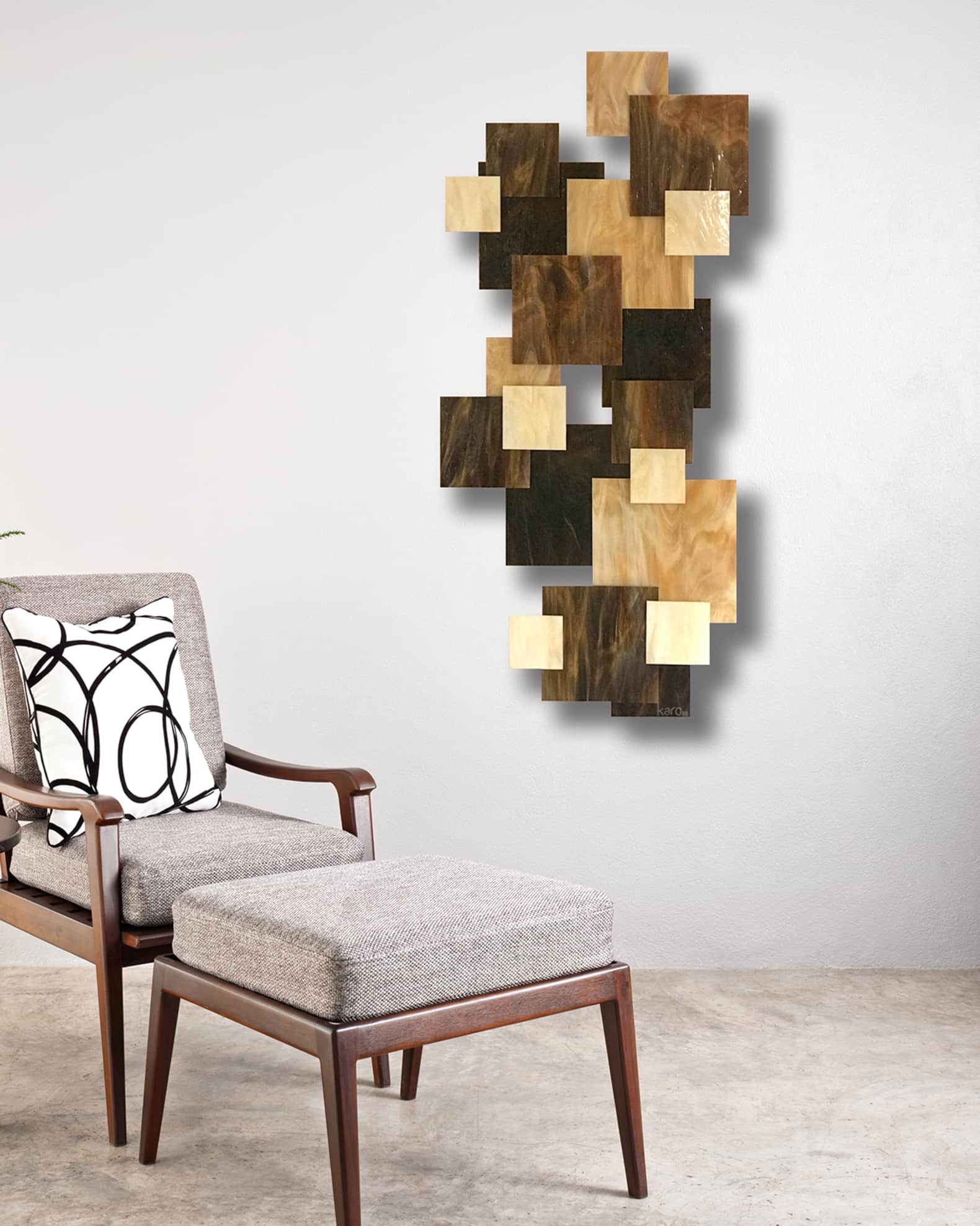 Cosmos Vertical Glass Wall Sculpture 1
