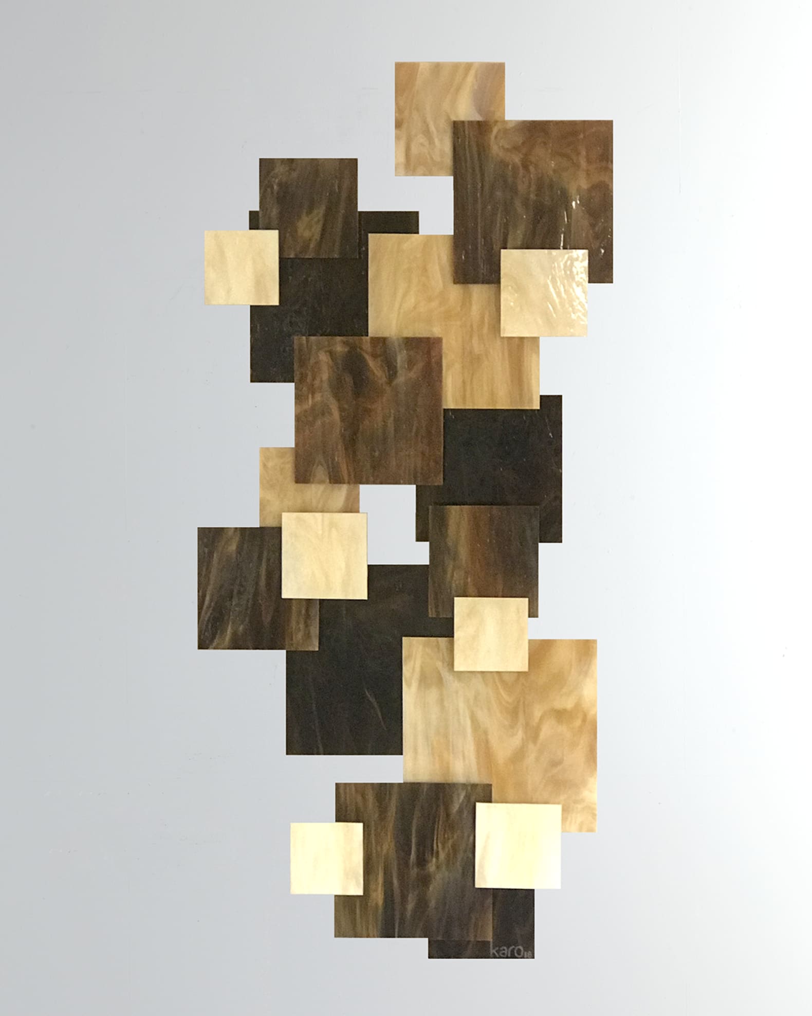 Cosmos Vertical Glass Wall Sculpture 0