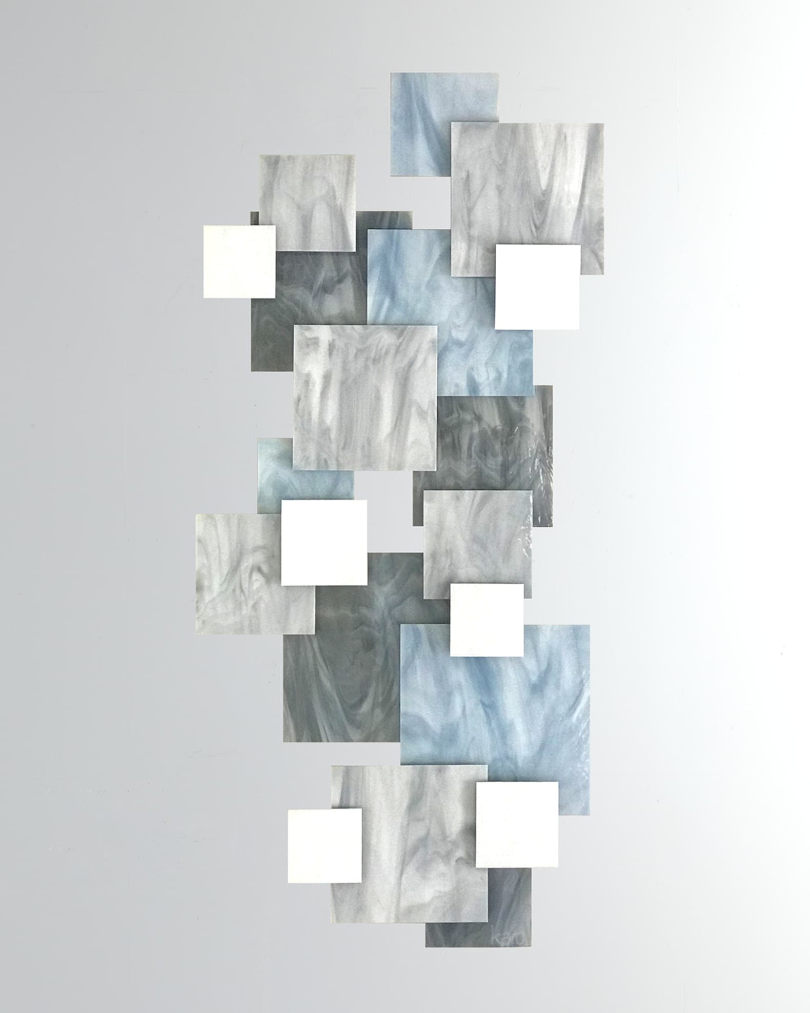 Glacial Vertical Glass Wall Sculpture 0