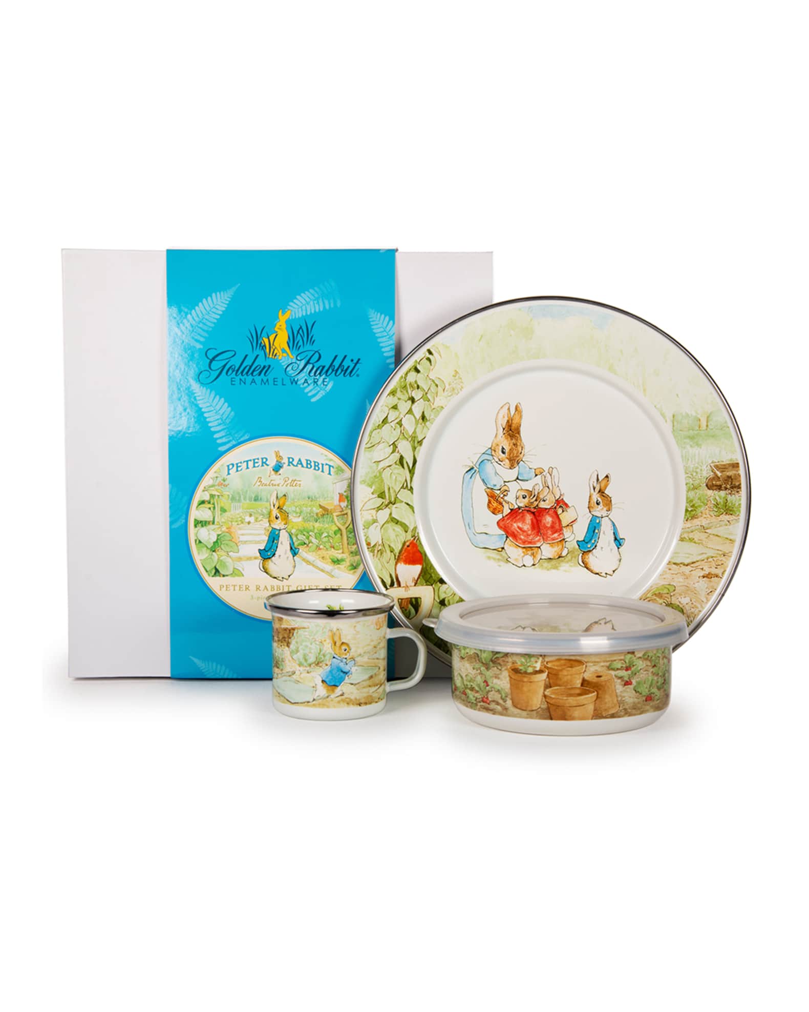 Golden Rabbit Kid's Peter Rabbit 3-Piece Dinnerware Set