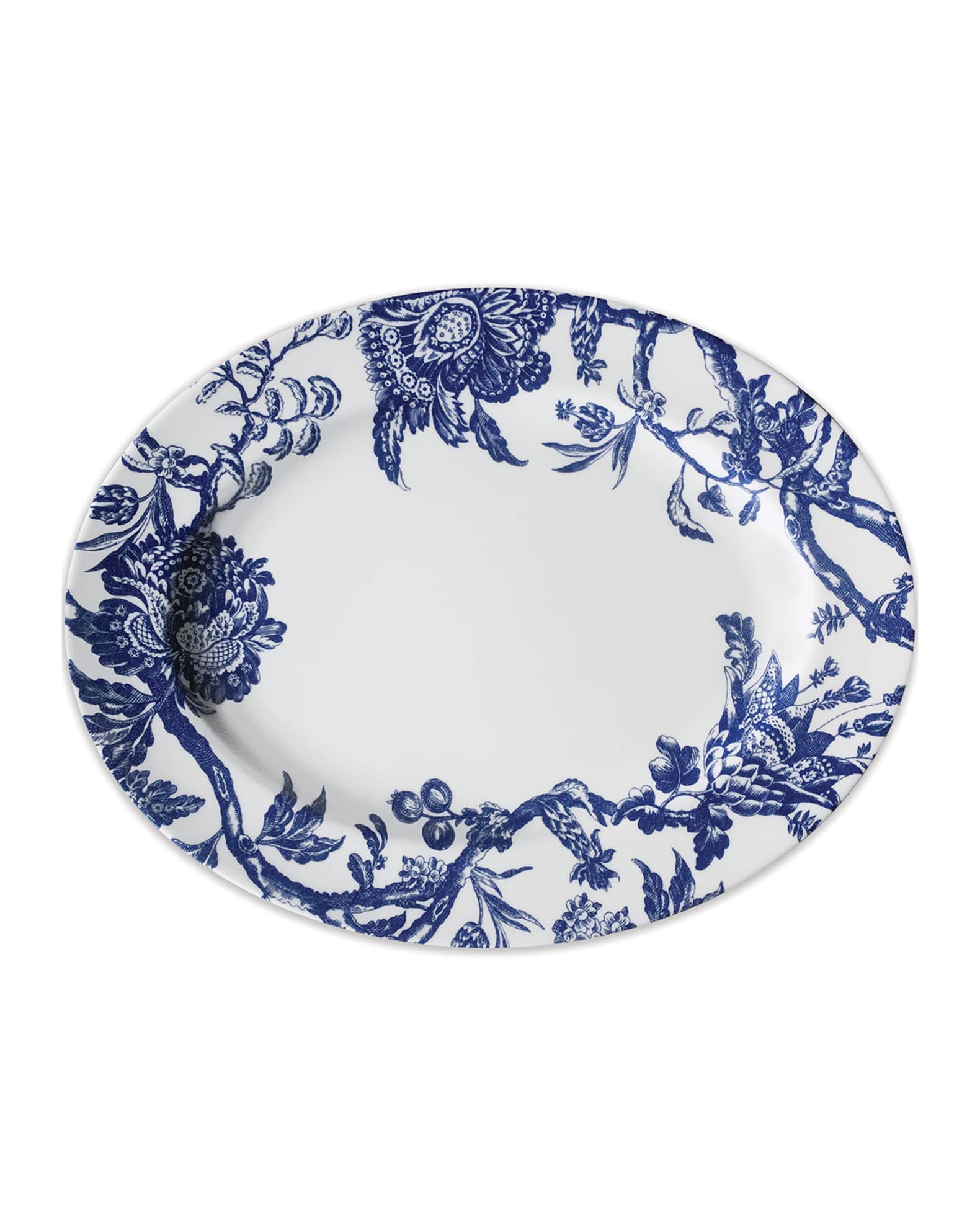 Arcadia Blue Rimmed Oval Platter, 16" 1
