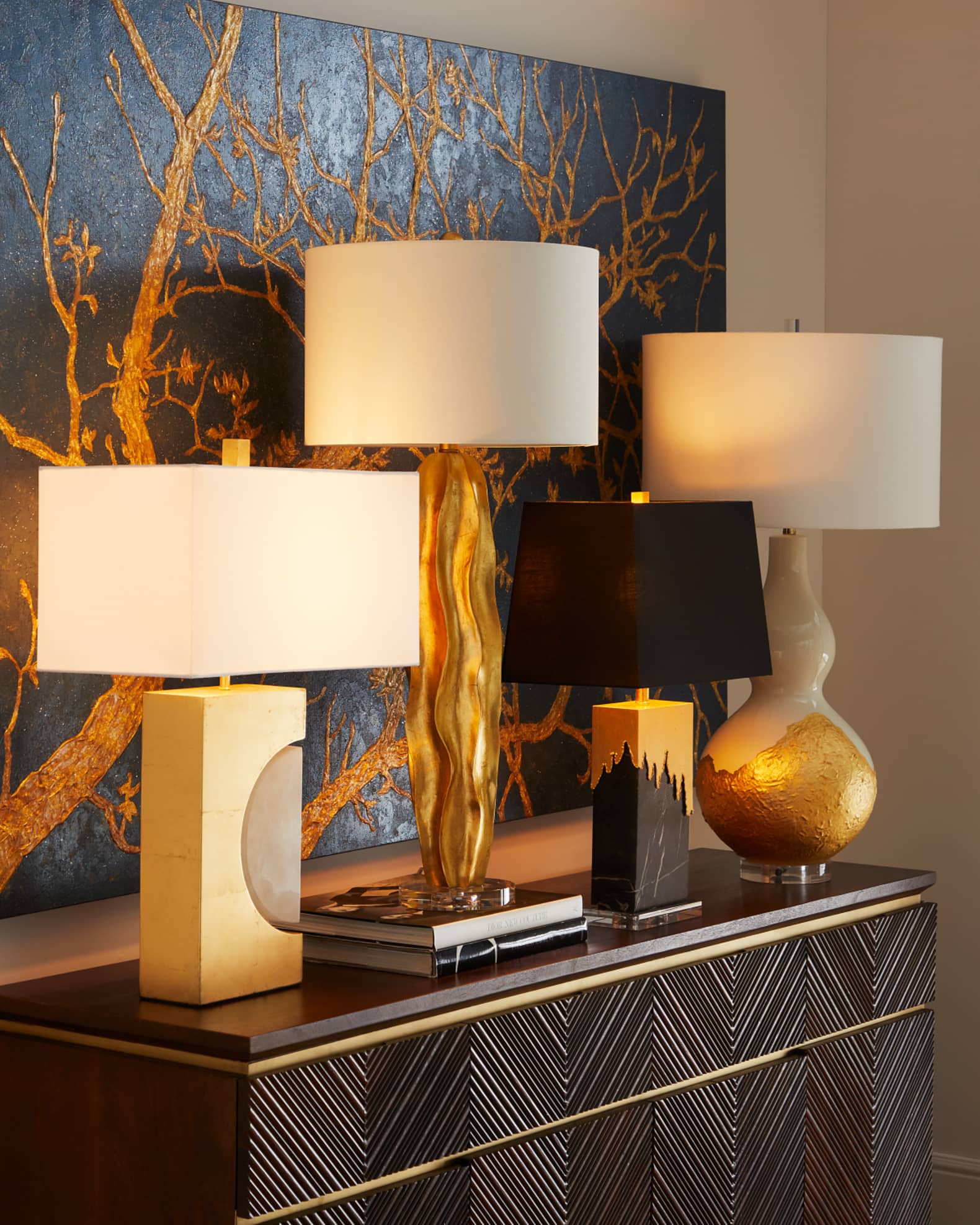 Black and gold buffet lamps cheap