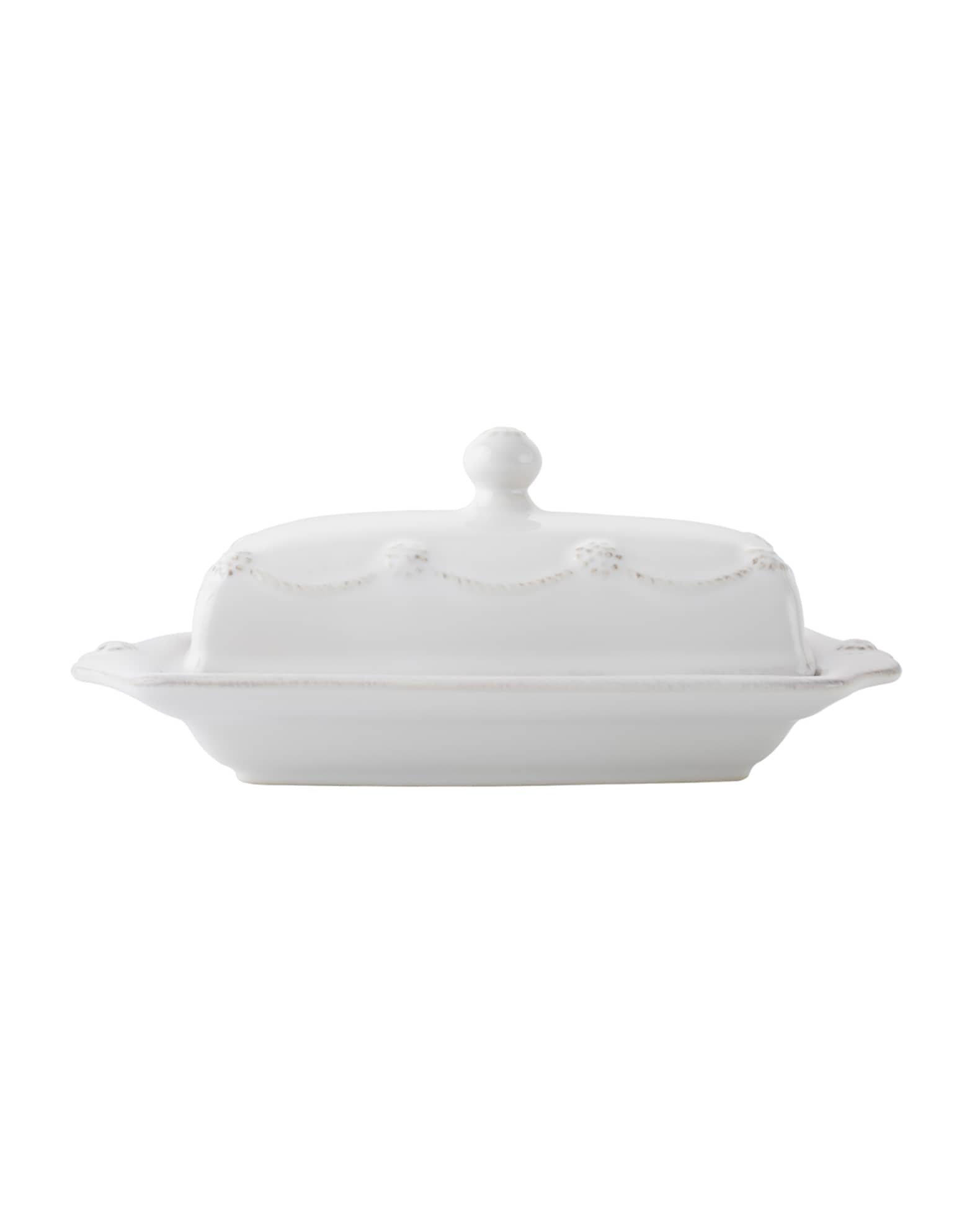 Berry & Thread Butter Dish - Whitewash 0
