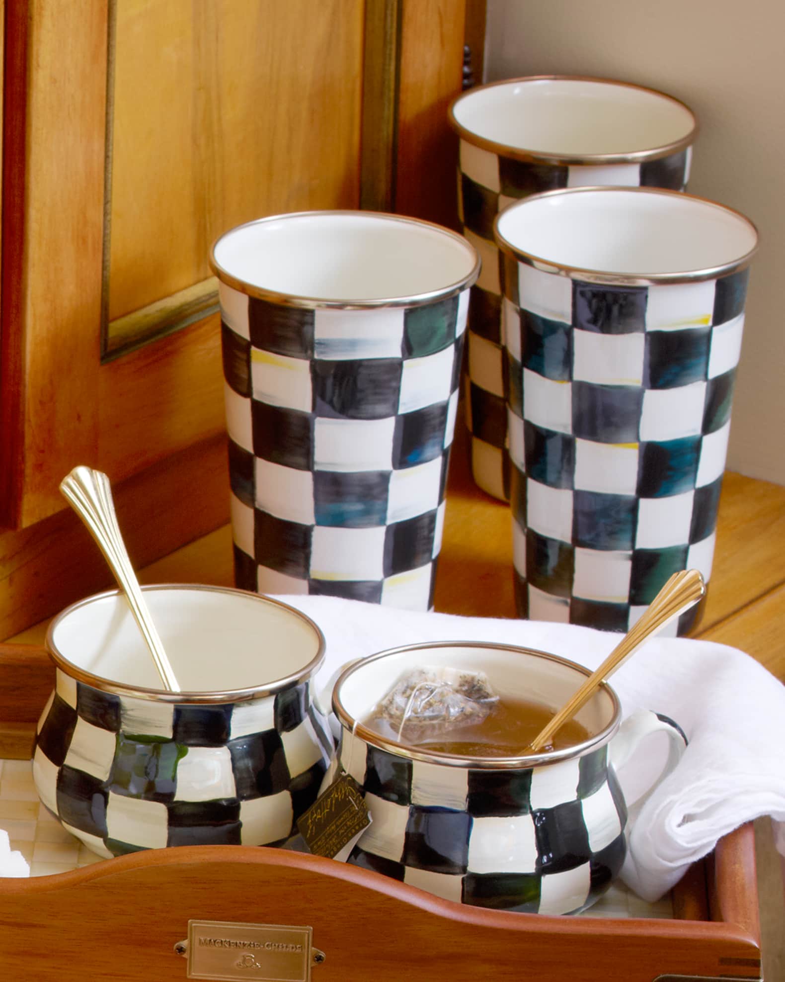 Courtly Check Enamel Tumbler 1
