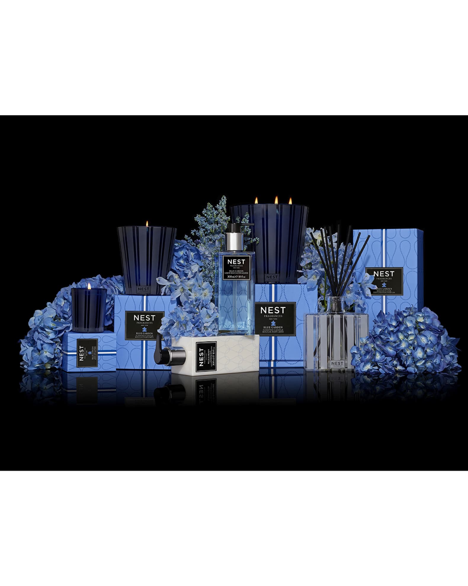 Blue Garden Candle 1