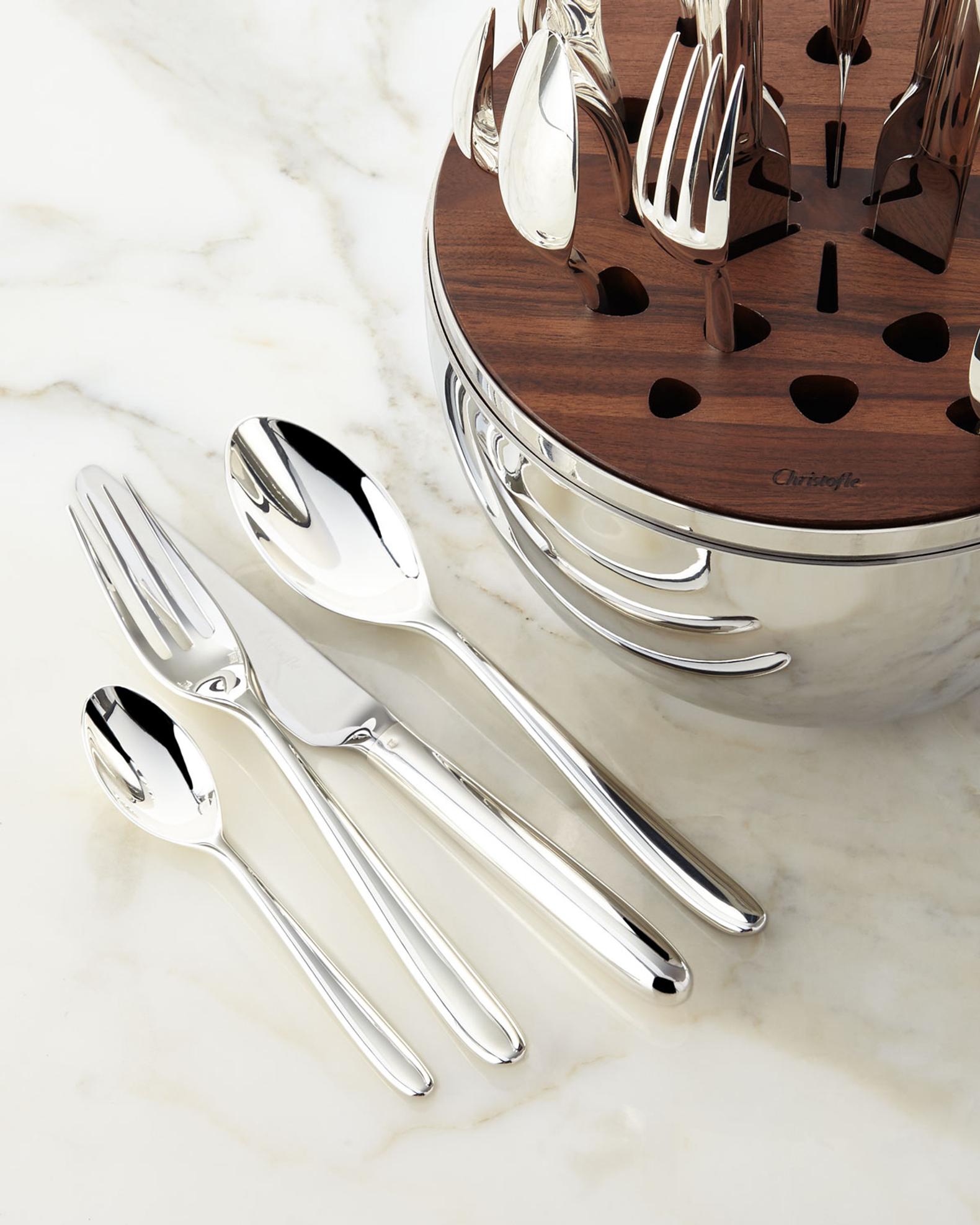 Christofle 24-Piece Mood Silver-Plated Flatware Service | Neiman