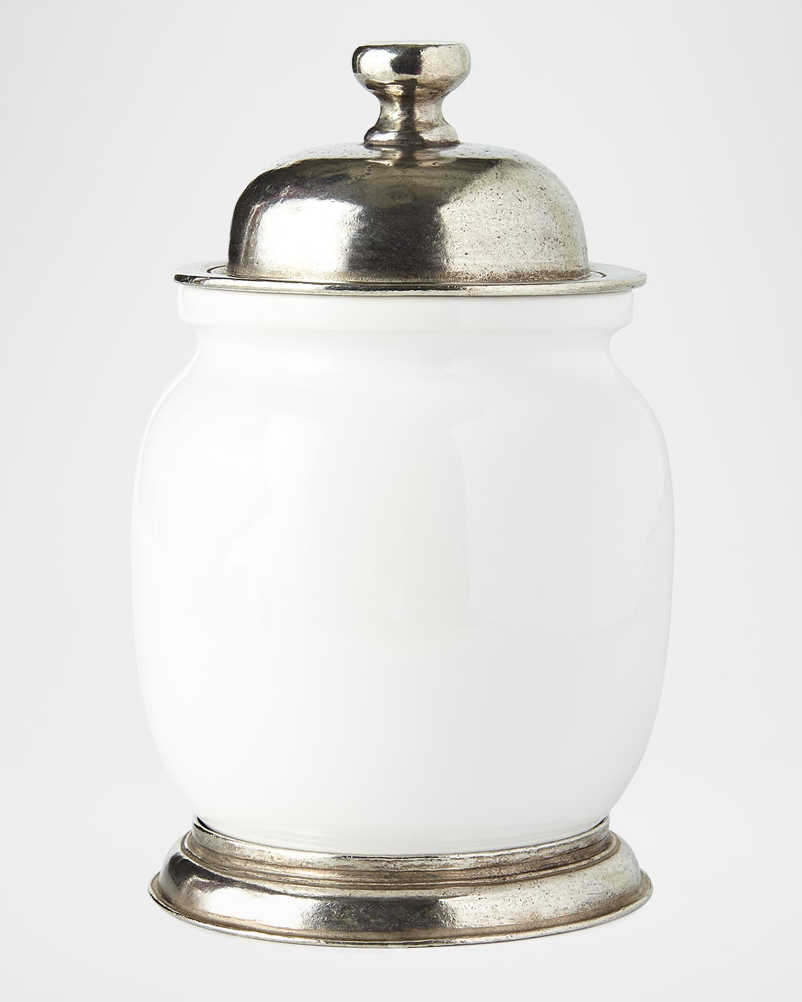 Small Ceramic & Pewter Canister 0