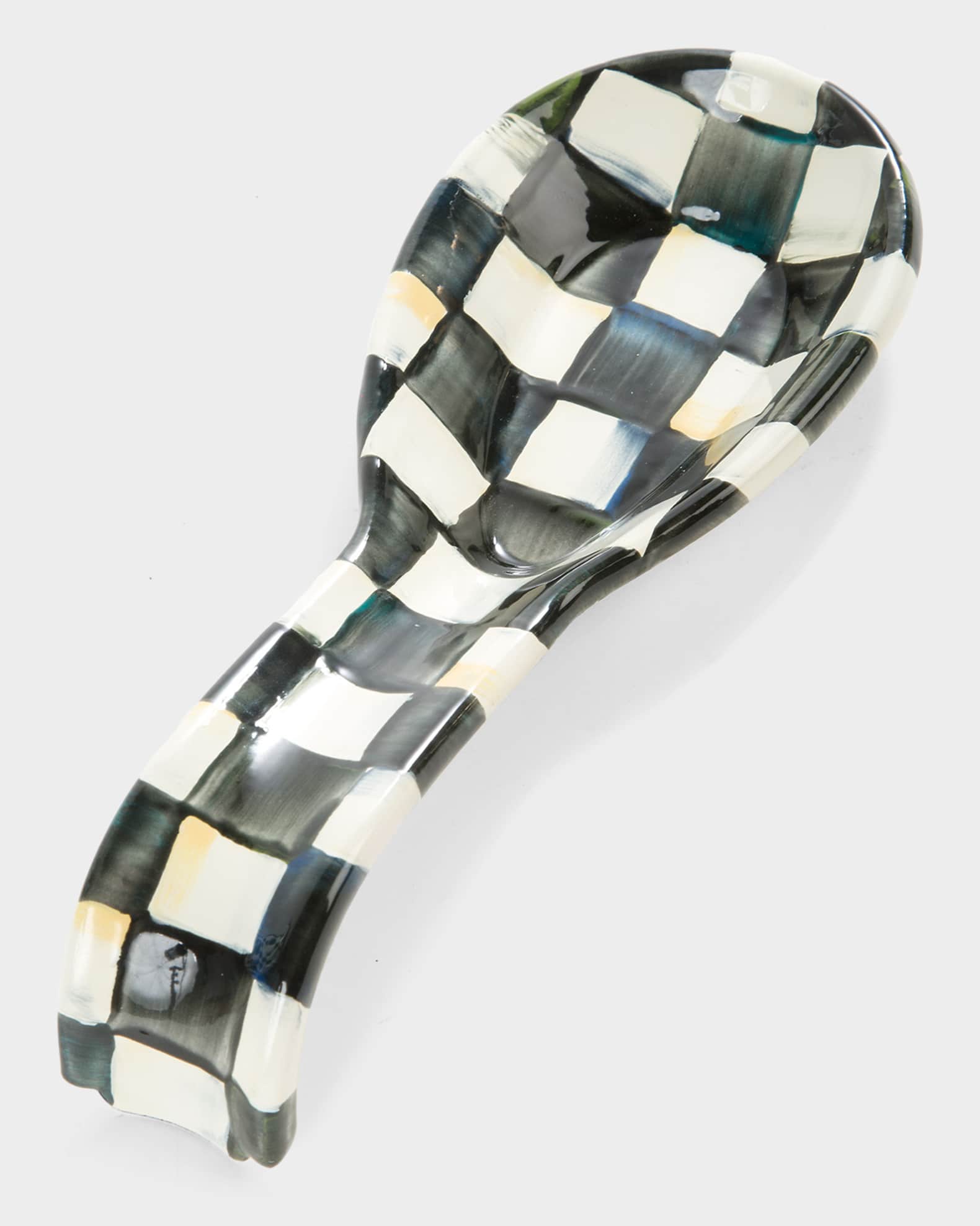 MacKenzieChilds Courtly Check Enamel Spoon Rest Neiman Marcus