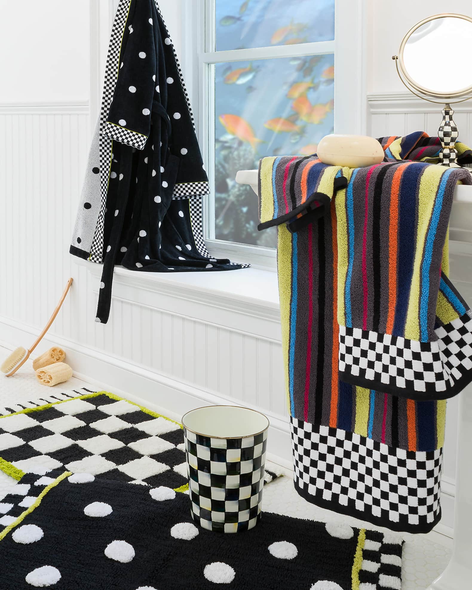 MacKenzieChilds Dotty Bath Rug Neiman Marcus