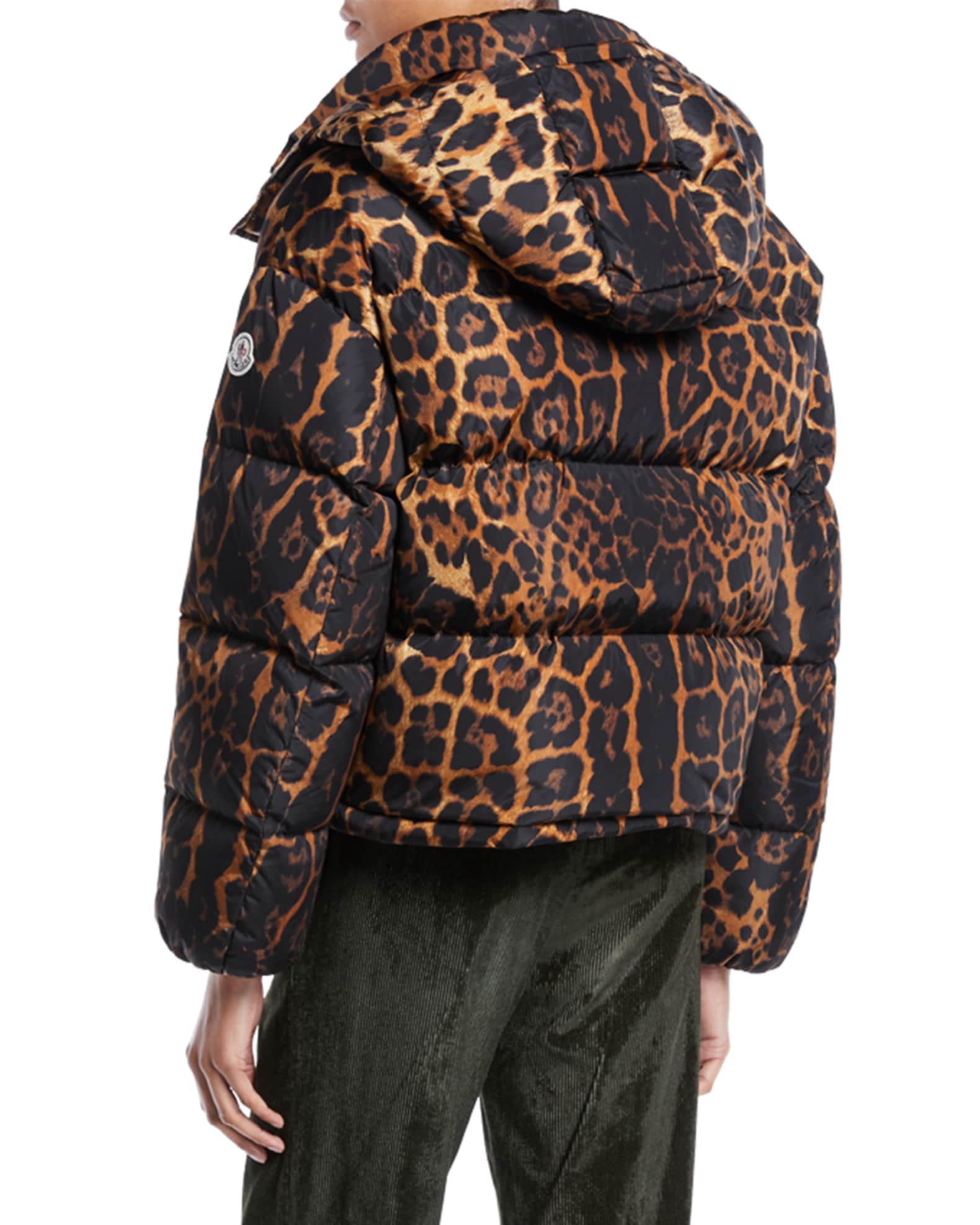 Moncler caille leopard sales jacket