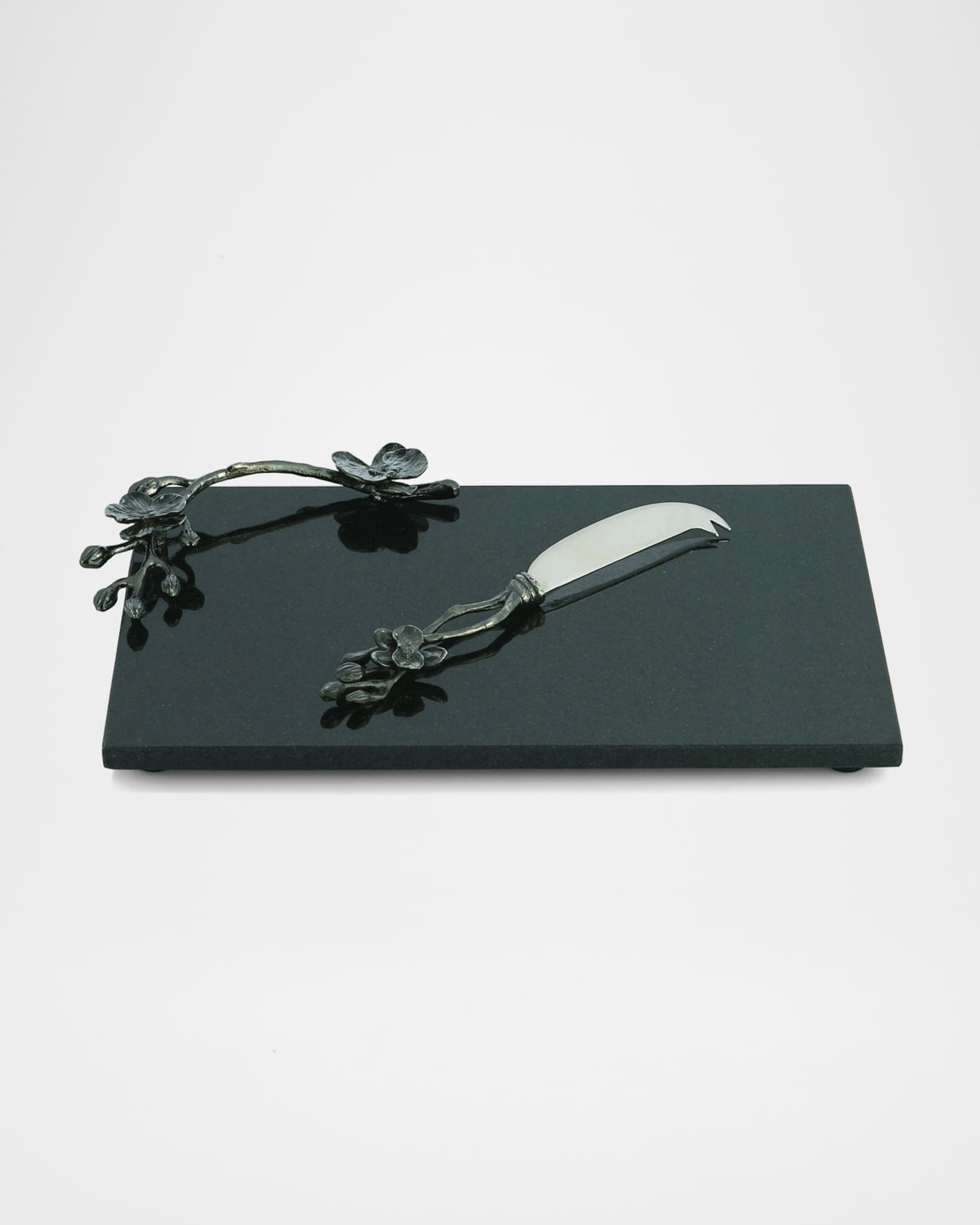 Black Orchid Cheese Board with Knife 0