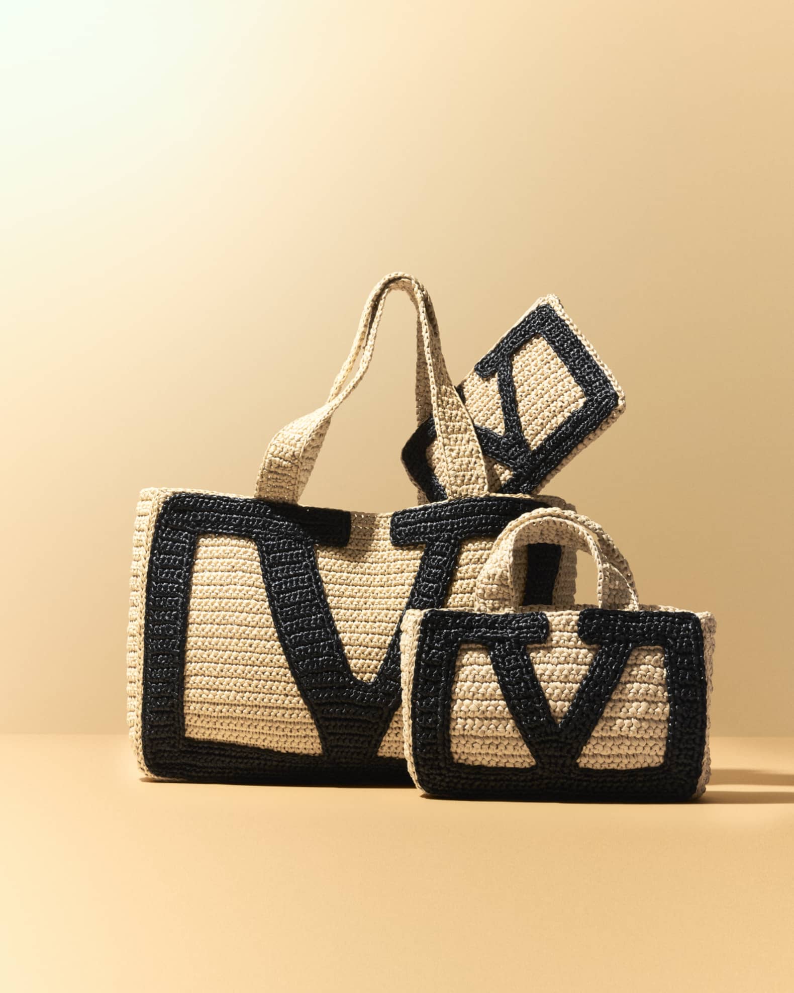 Valentino Garavani Viva Superstar VLOGO Crochet Clutch Bag