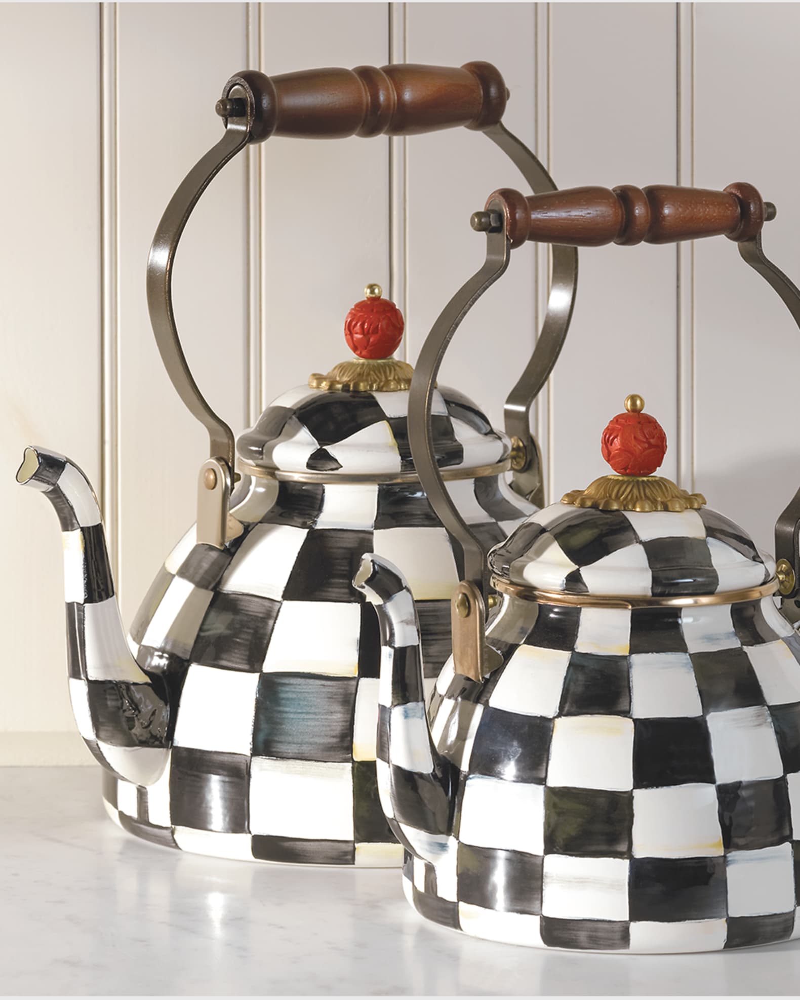 Courtly Check Tea Kettles | Neiman Marcus
