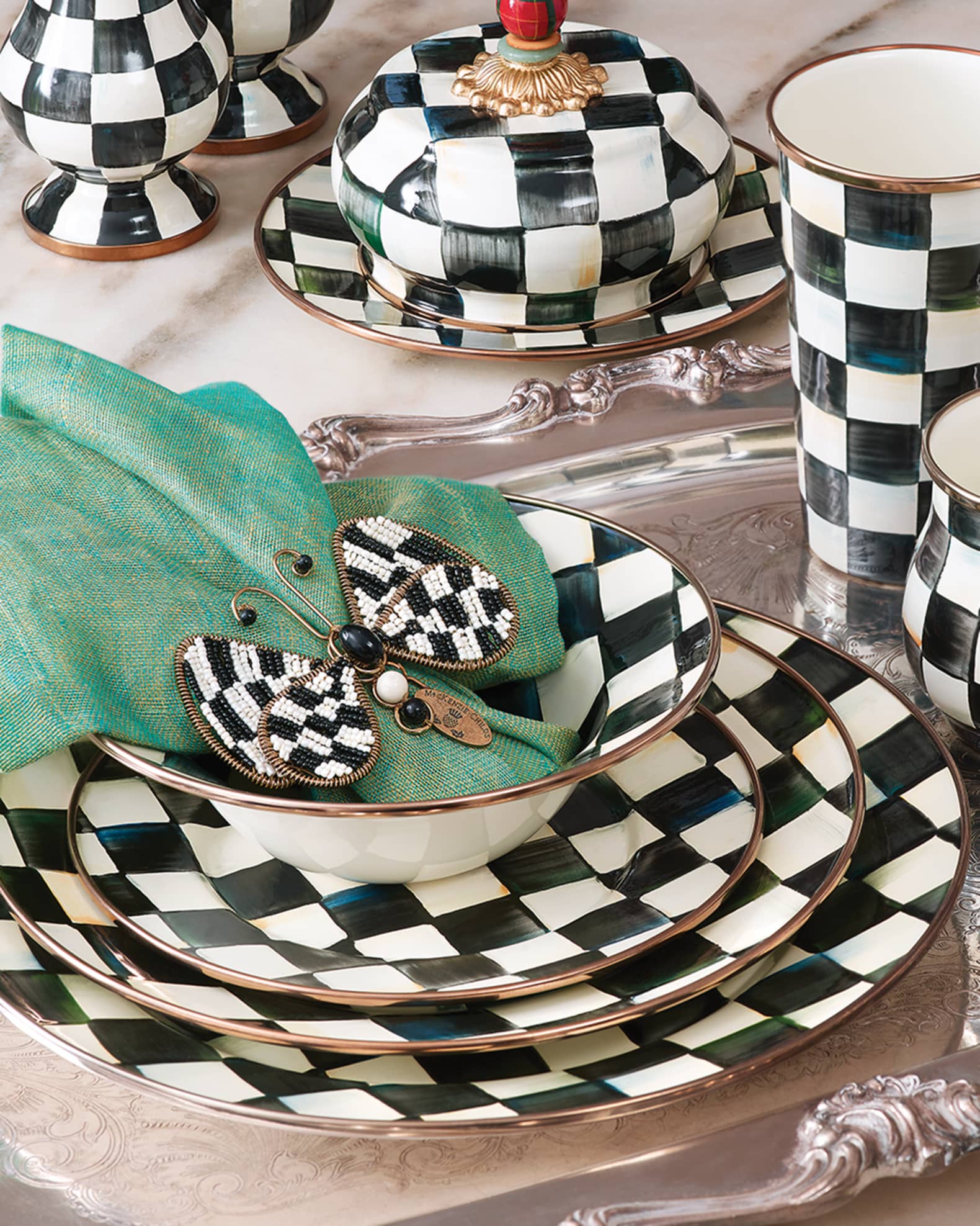 MacKenzie-Childs Courtly Check Cereal Bowl | Neiman Marcus