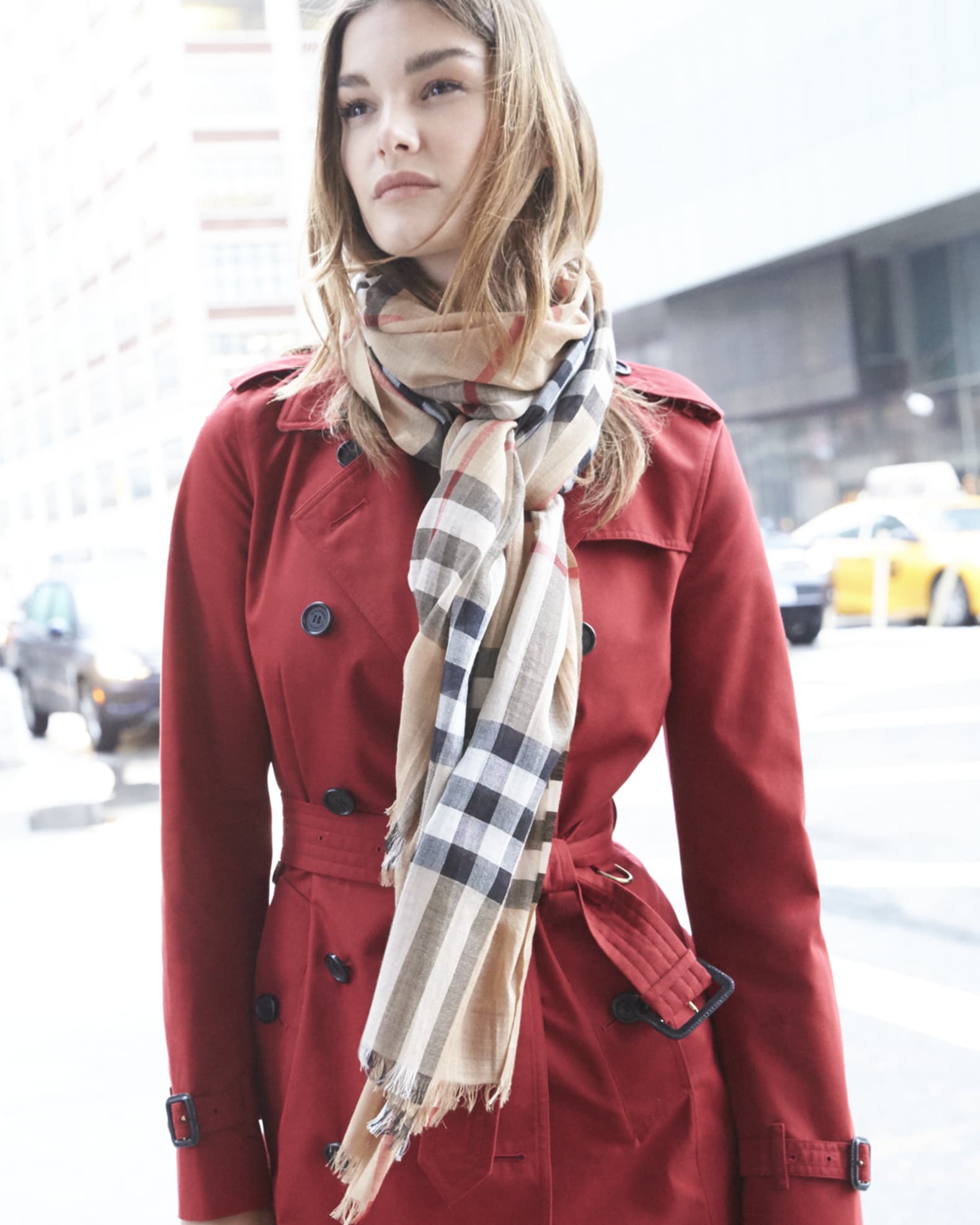 Burberry Cashmere Check and TB Monogram Scarf