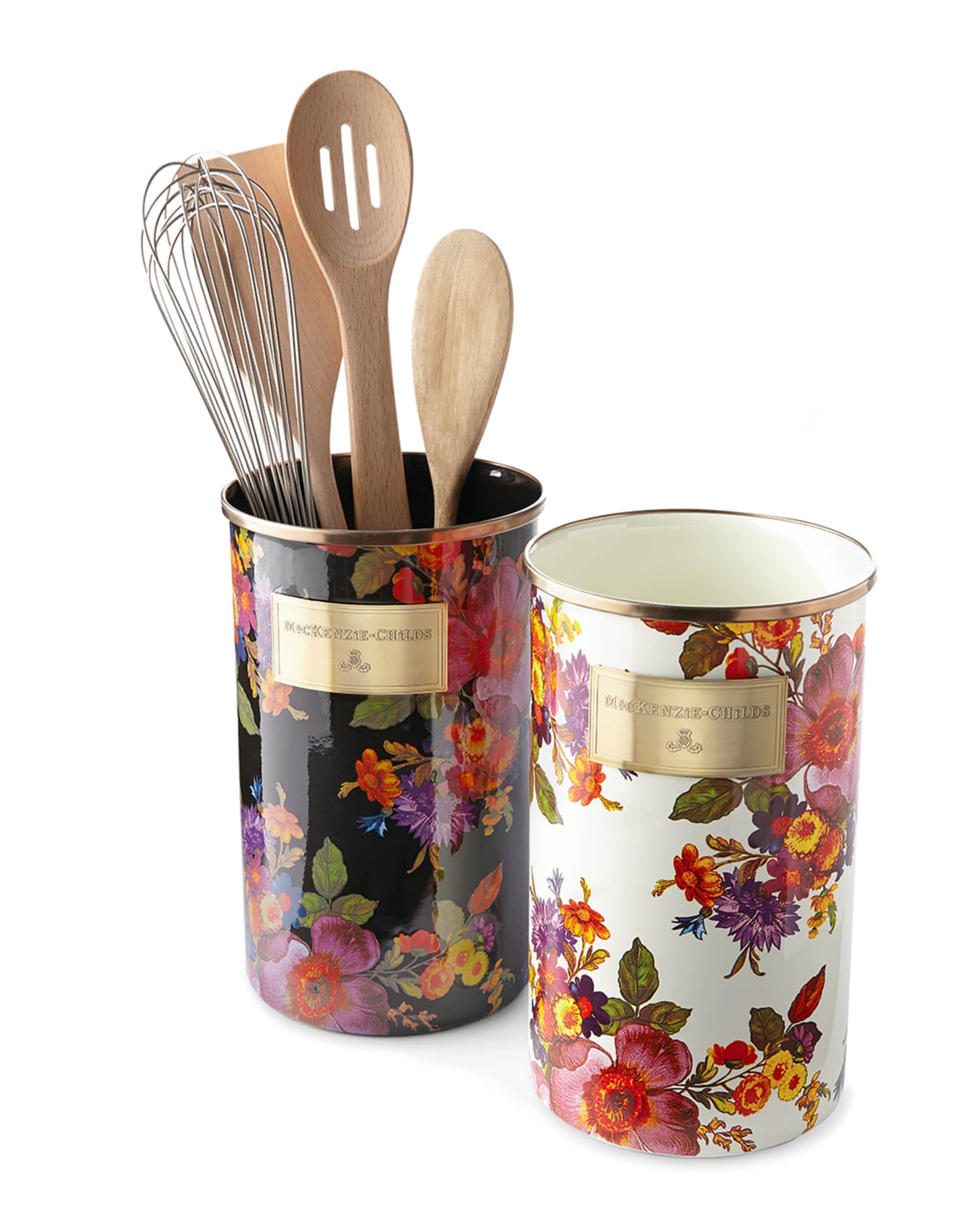 Flower Market White Utensil Holder 1