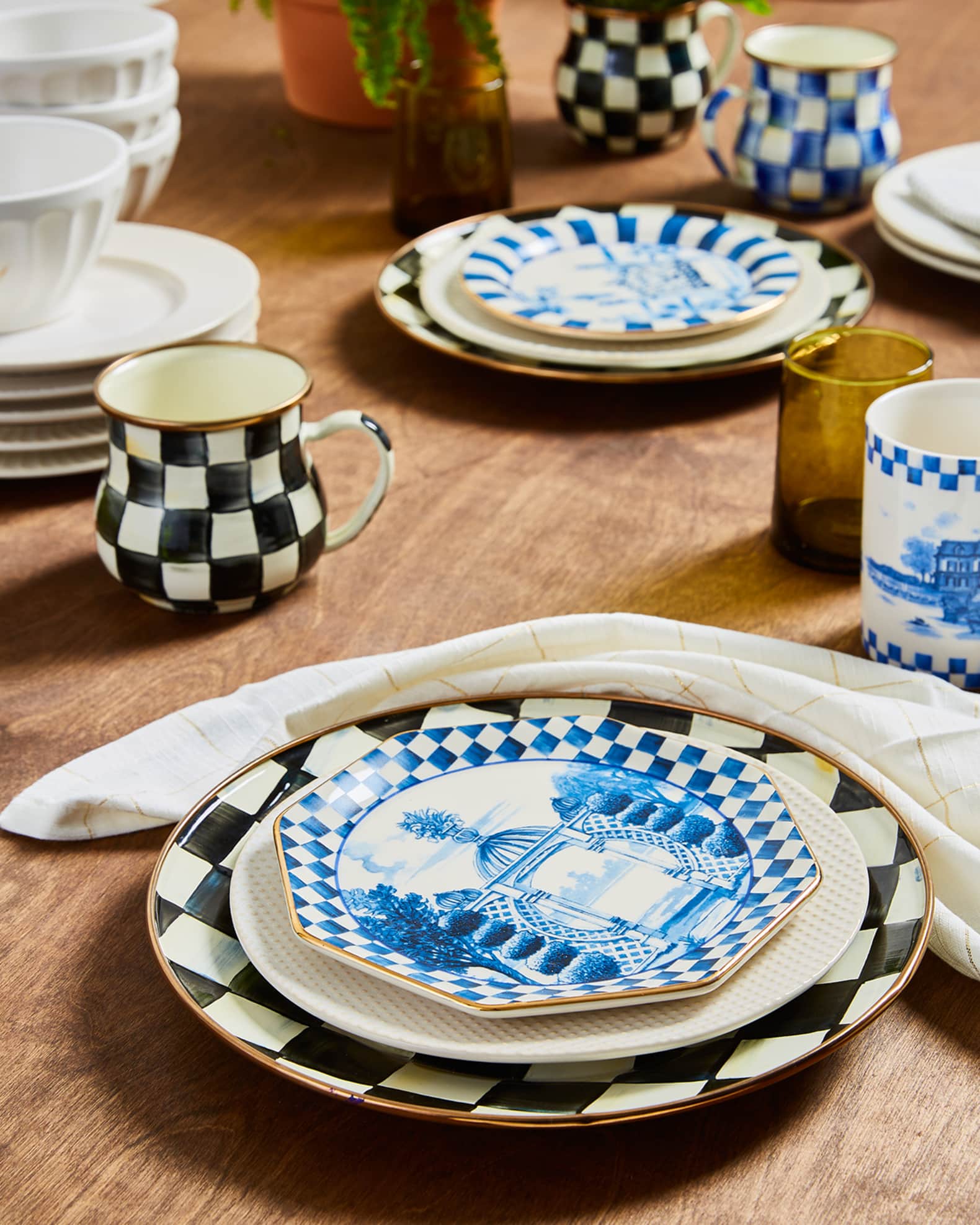 MacKenzie-Childs Courtly Check Dinner Plate | Neiman Marcus