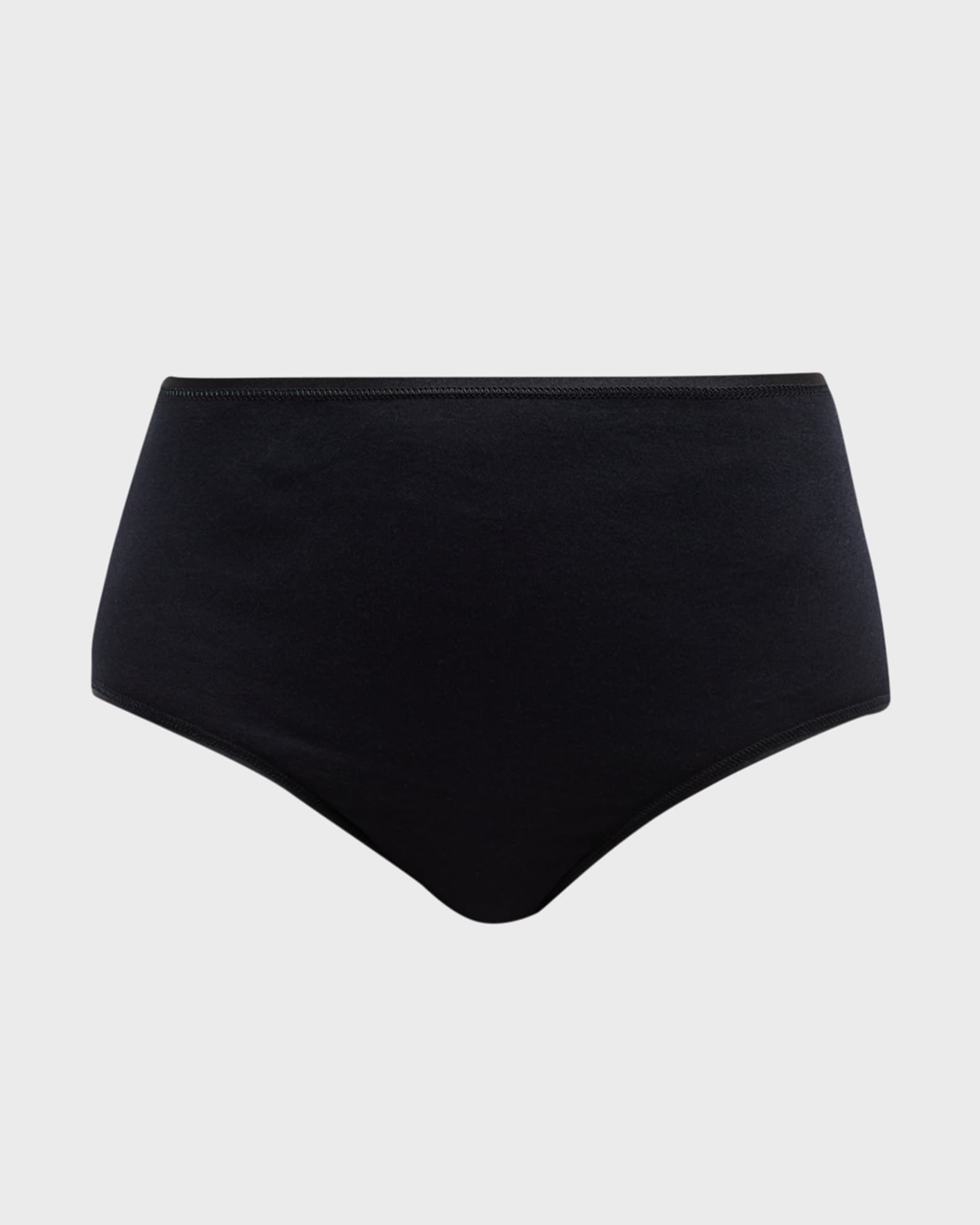 Cotton Seamless Satin-Trim Briefs 0