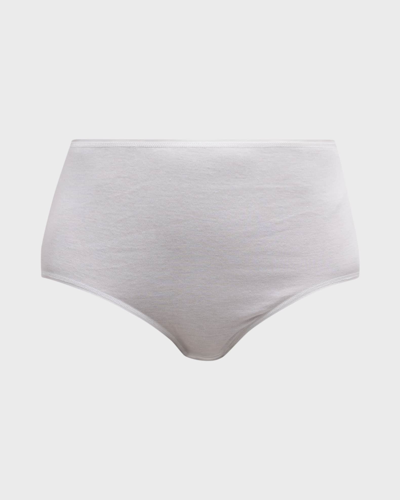 Cotton Seamless Satin-Trim Briefs 0