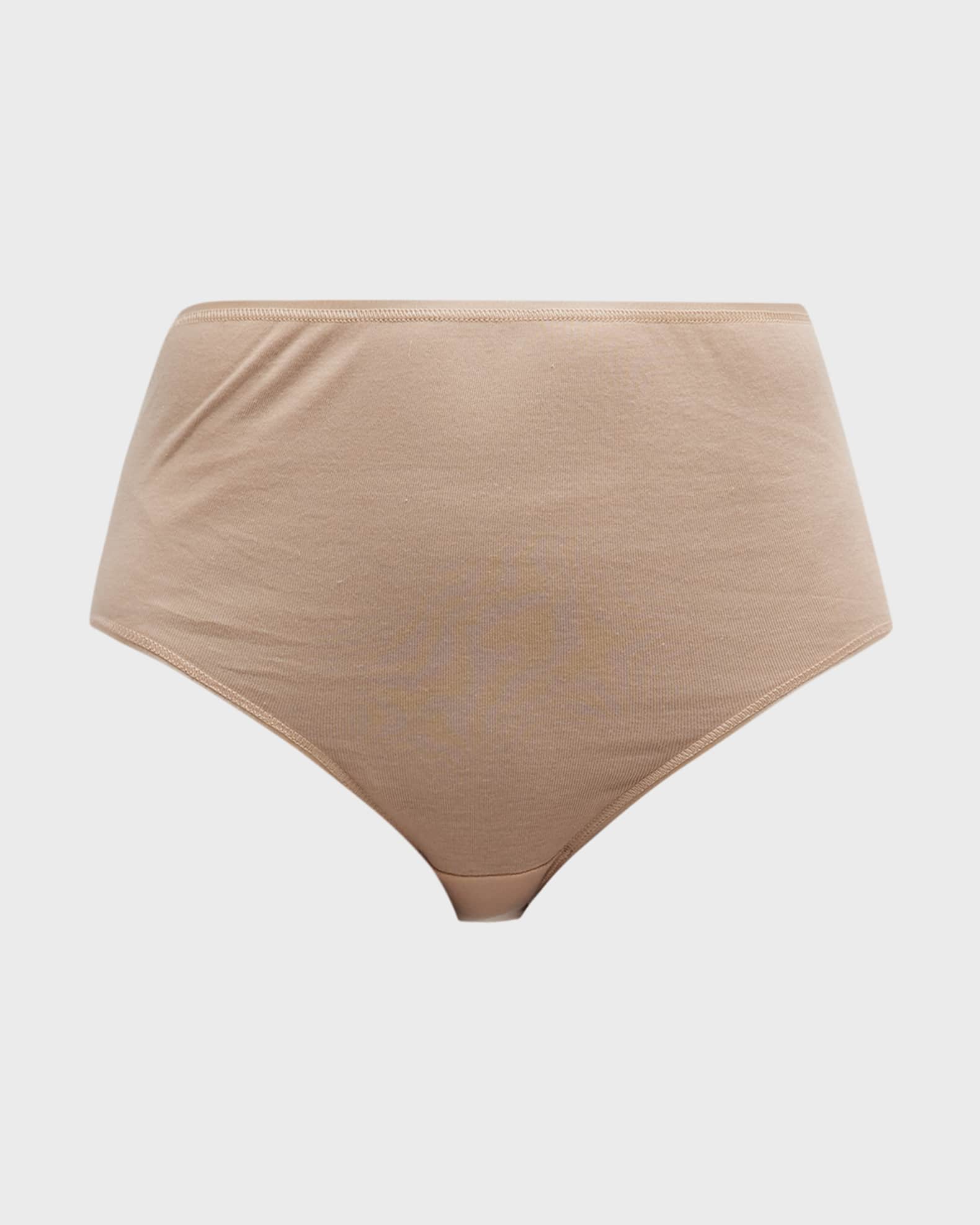 Cotton Seamless Satin-Trim Briefs 1