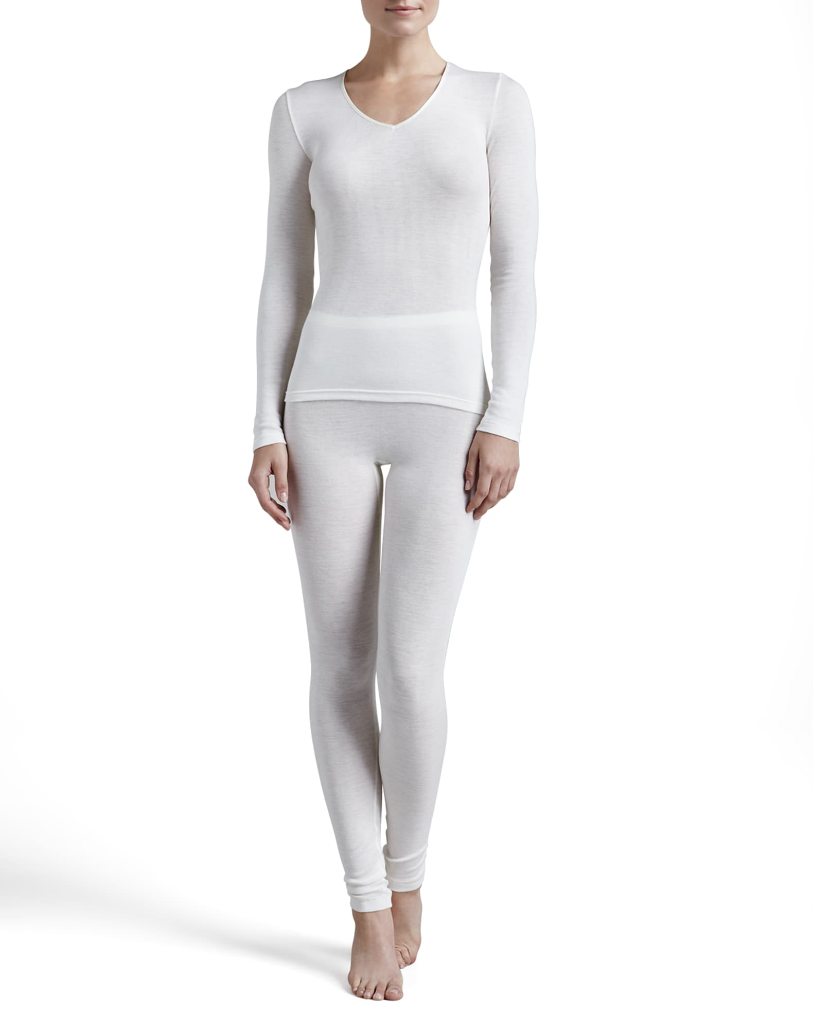 Wool & Silk Blend Leggings 1