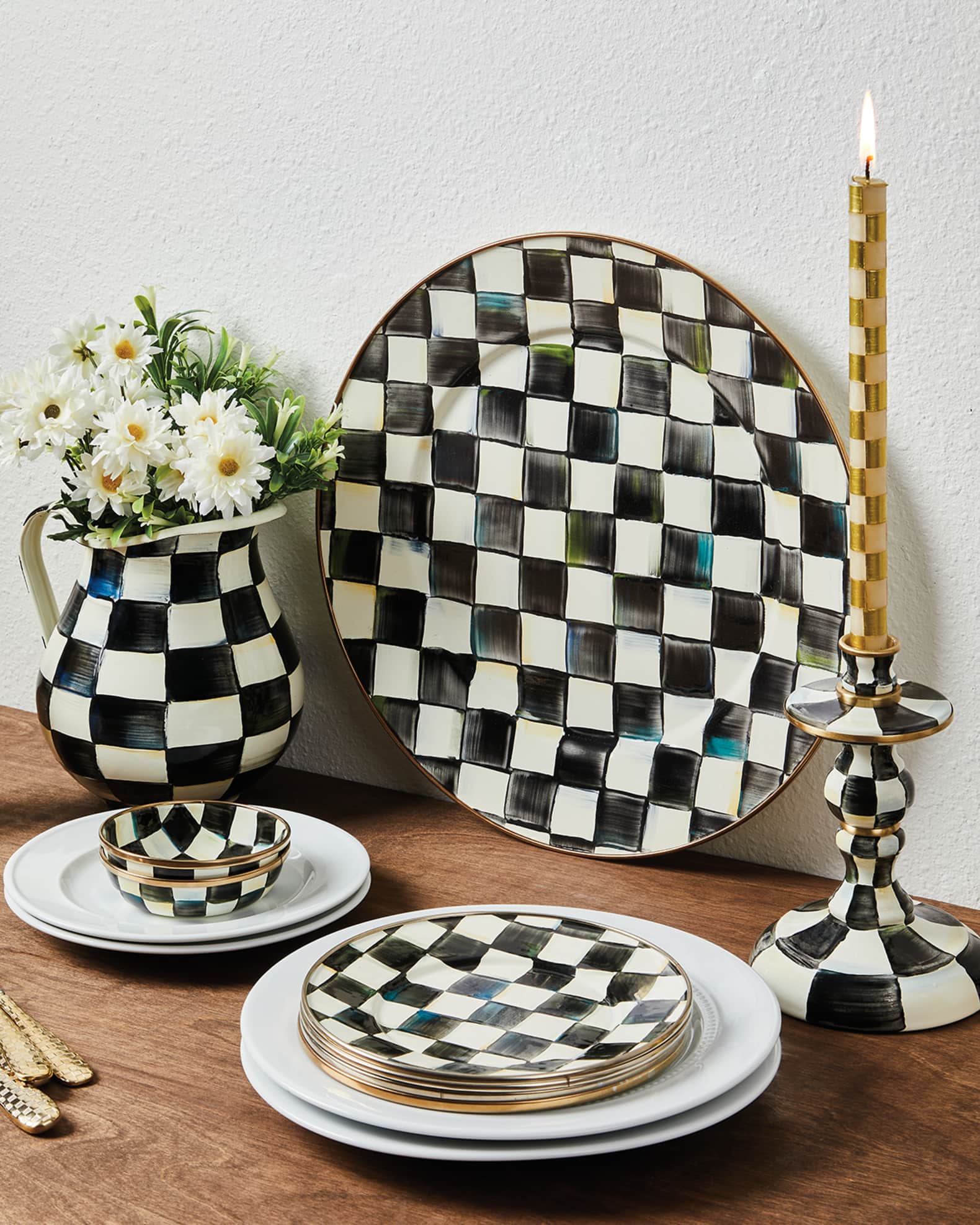 MacKenzie-Childs Courtly Check Salad Plate | Neiman Marcus