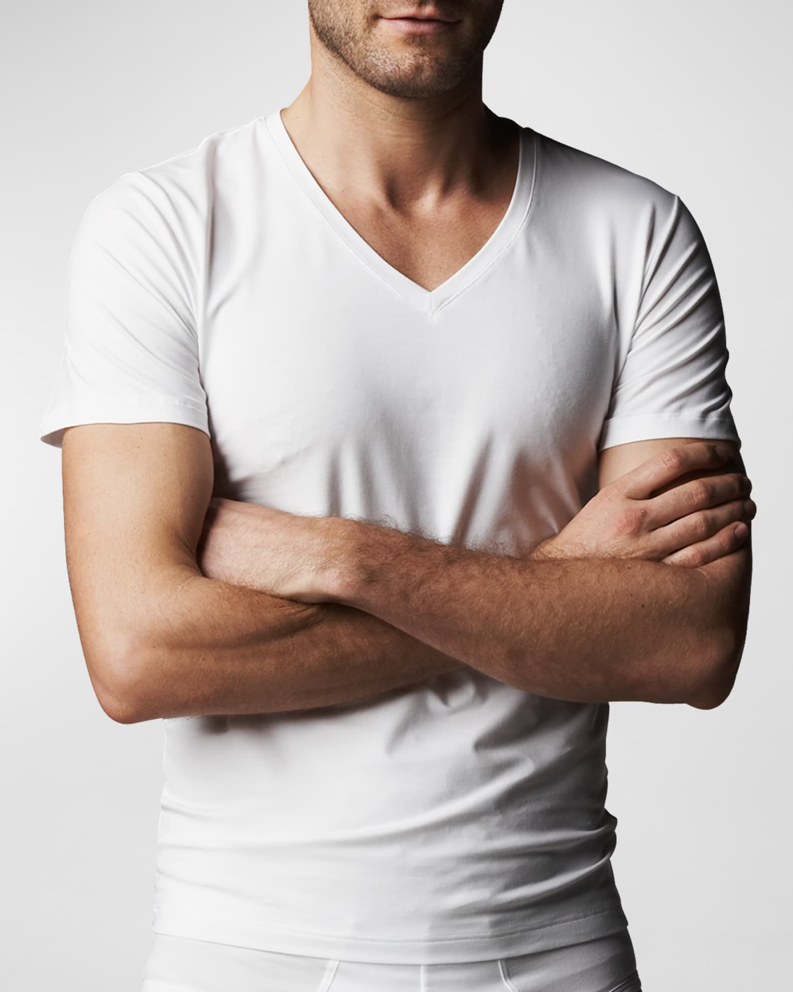 Cotton Superior V-Neck T-Shirt 1
