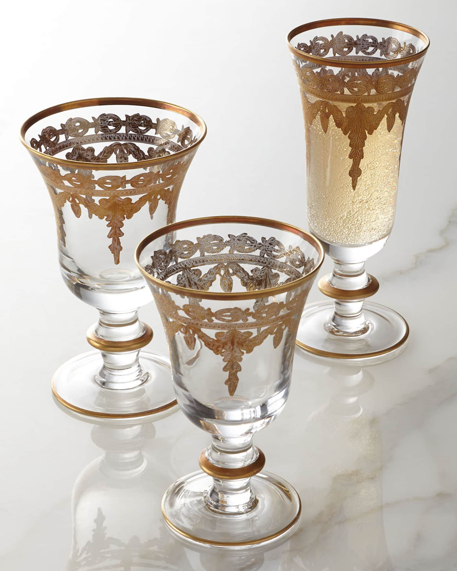 Arte Italica Vetro Gold Wine Glass