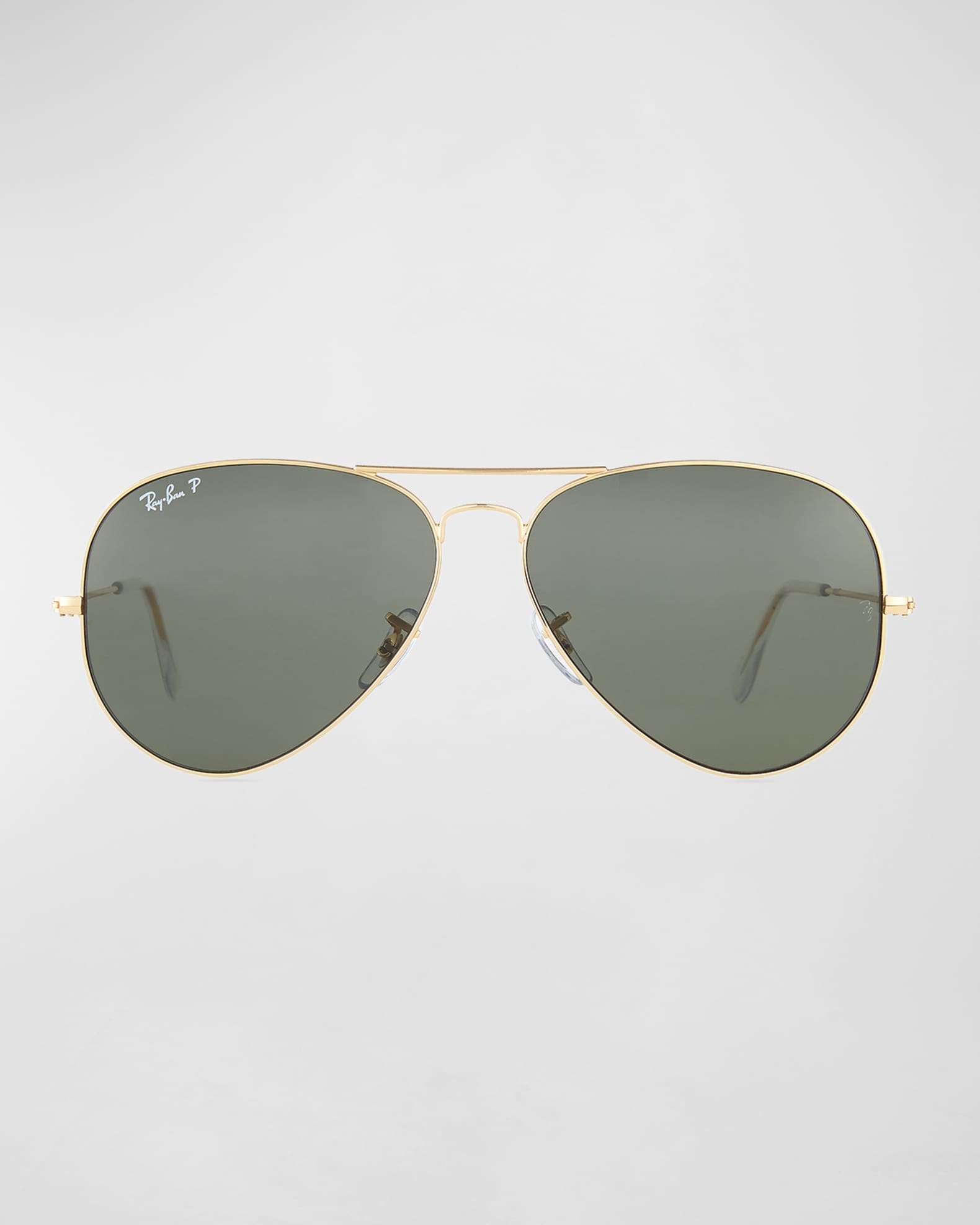 Ray-Ban Original Aviator Polarized Sunglasses, Gold/Green | Neiman Marcus