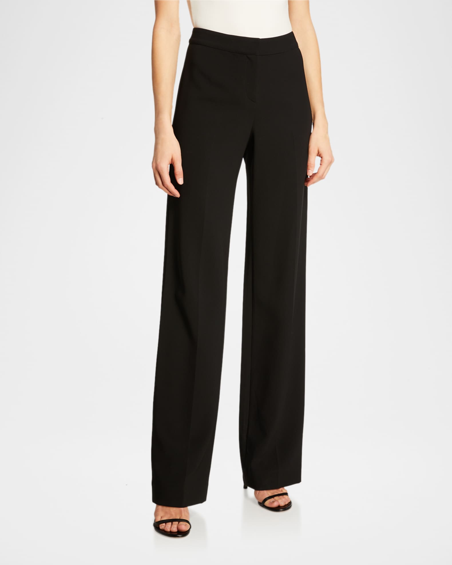 Crepe Marocain Straight Leg Diana Pants 0