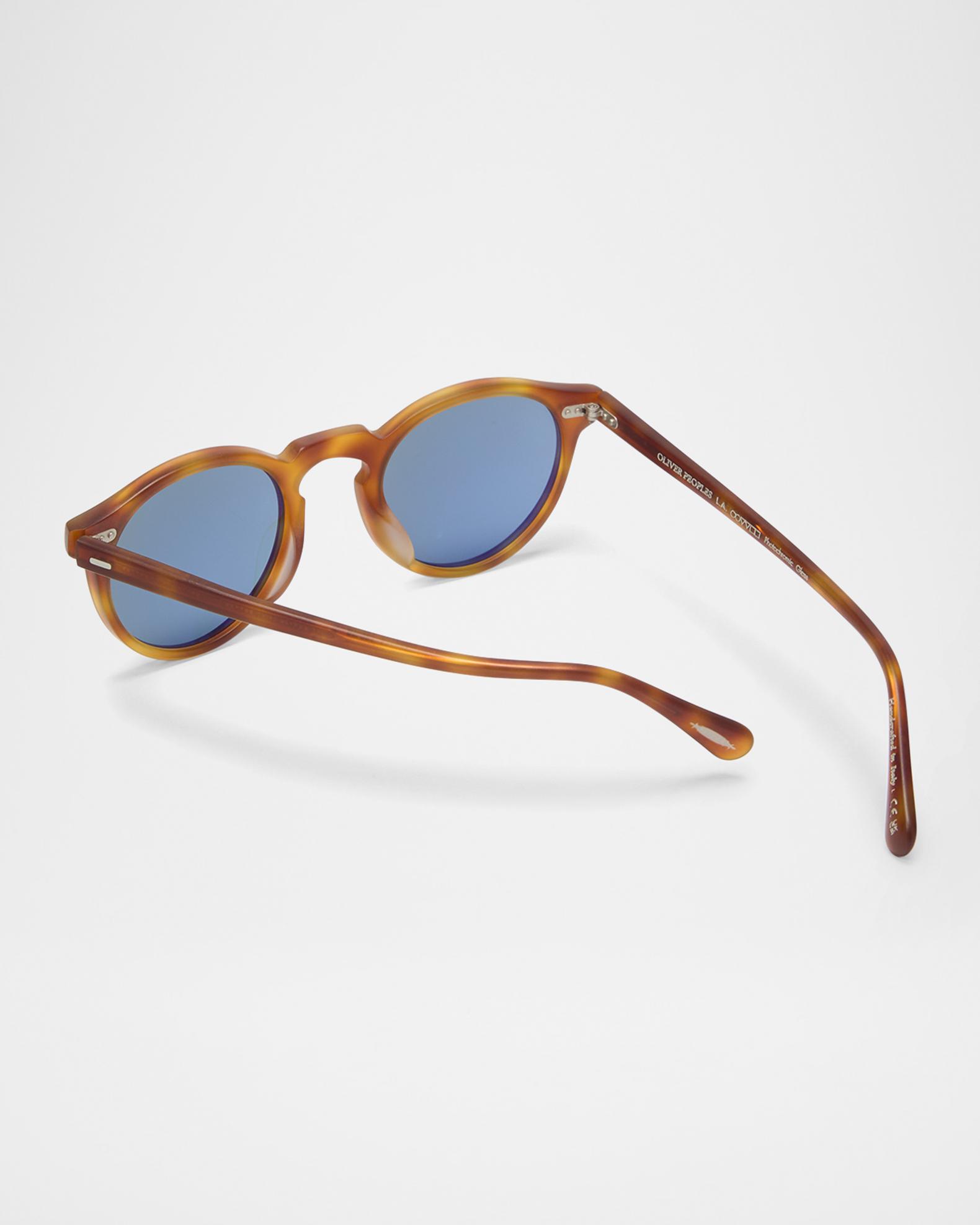 Oliver Peoples Gregory Peck Round Plastic Sunglasses, Brown 