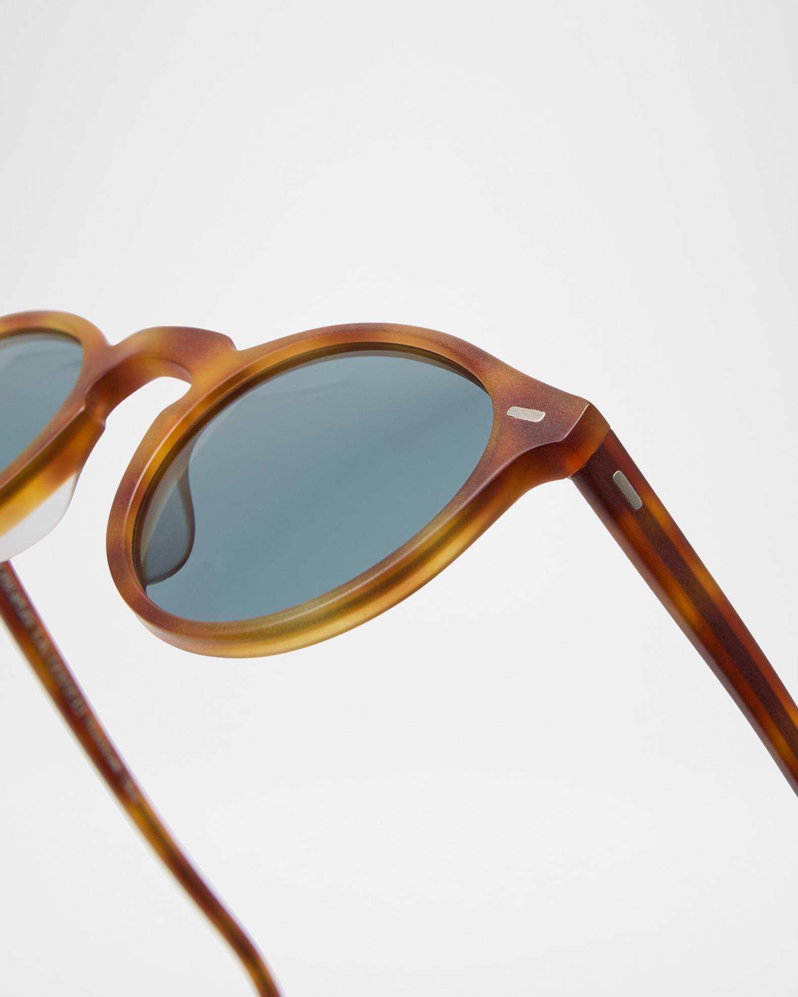 Oliver Peoples Gregory Peck Round Plastic Sunglasses, Brown 