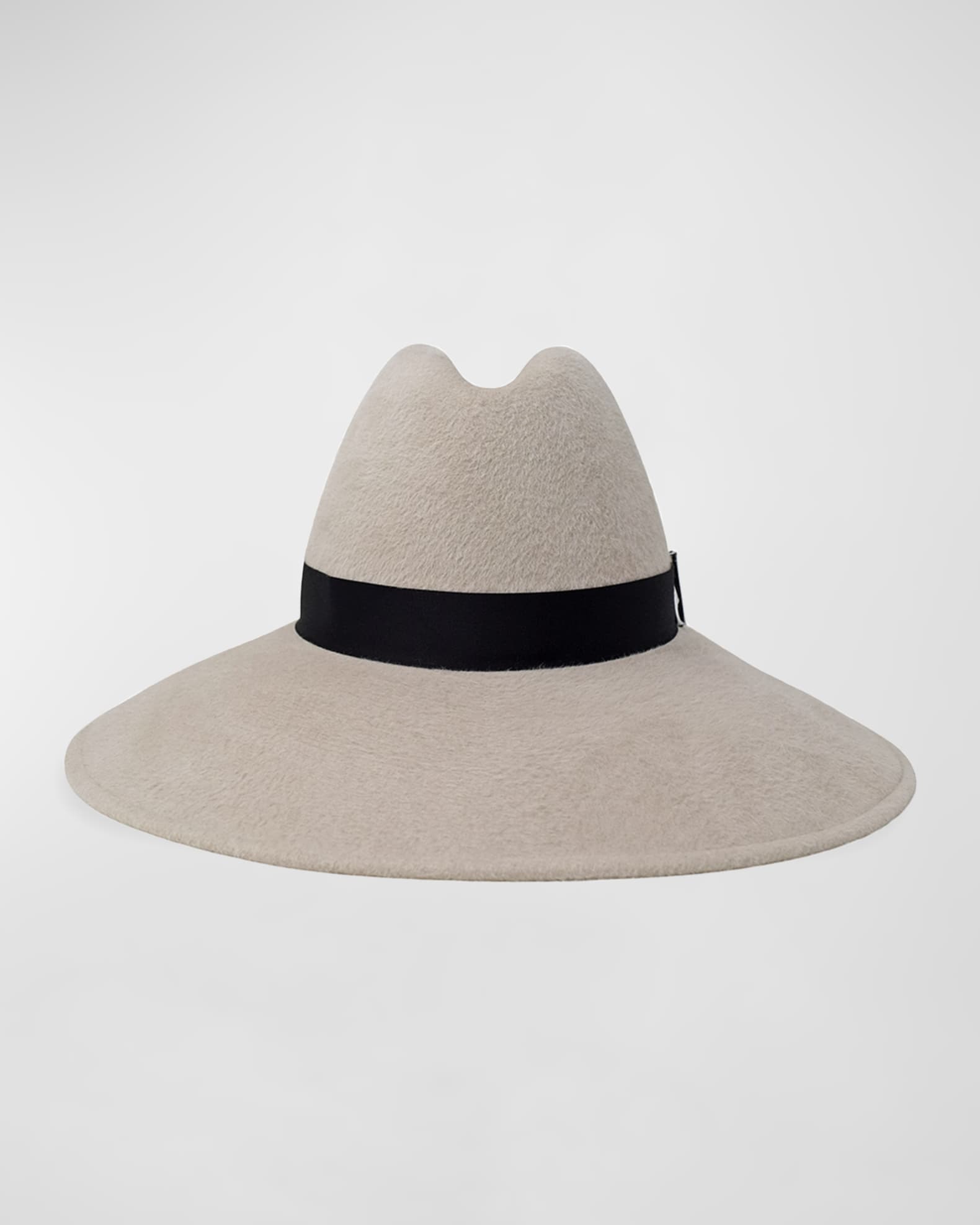 Requiem Handmade Rabbit Felt Wide-Brim Fedora Hat 0