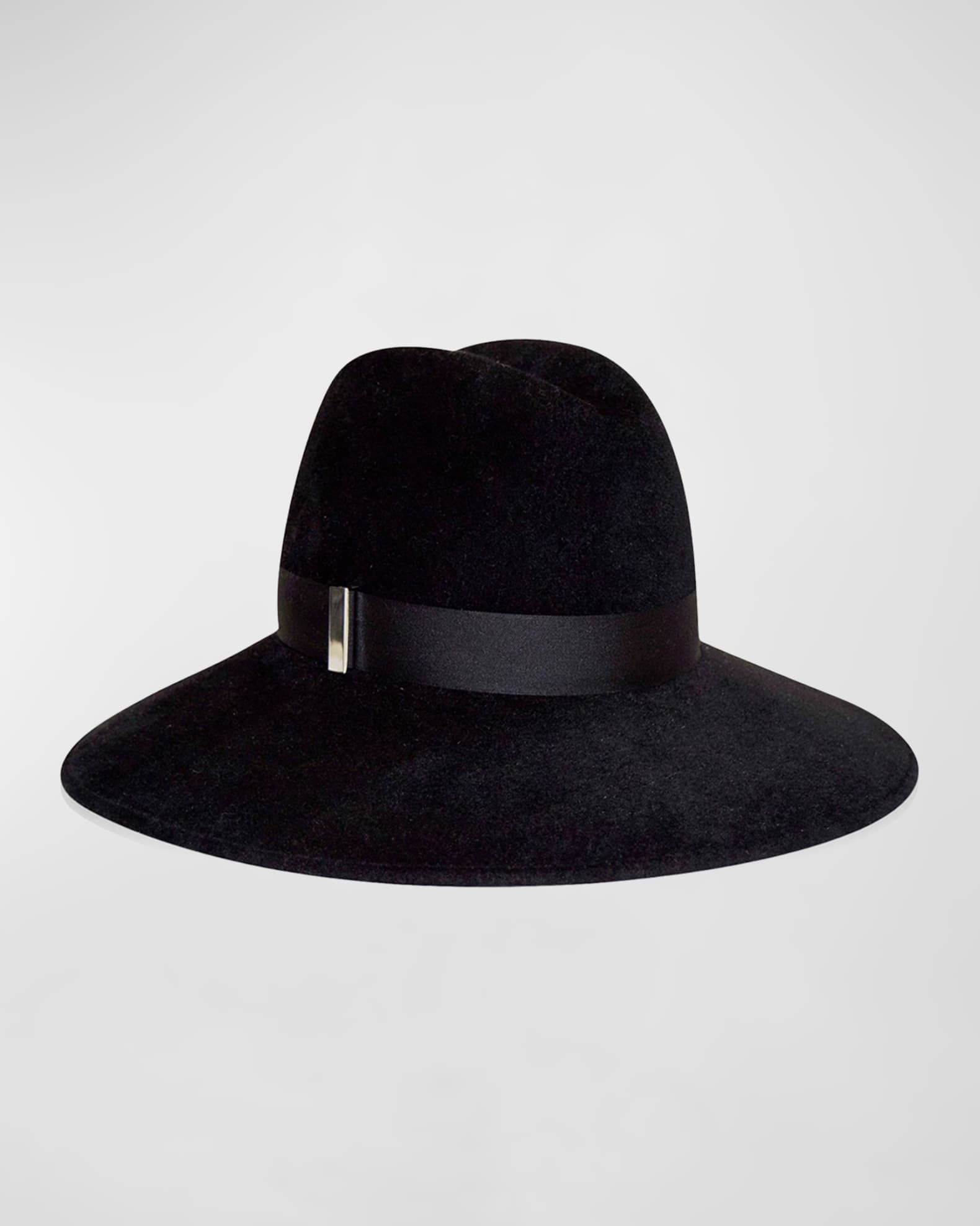 Requiem Handmade Rabbit Felt Wide-Brim Fedora Hat 1