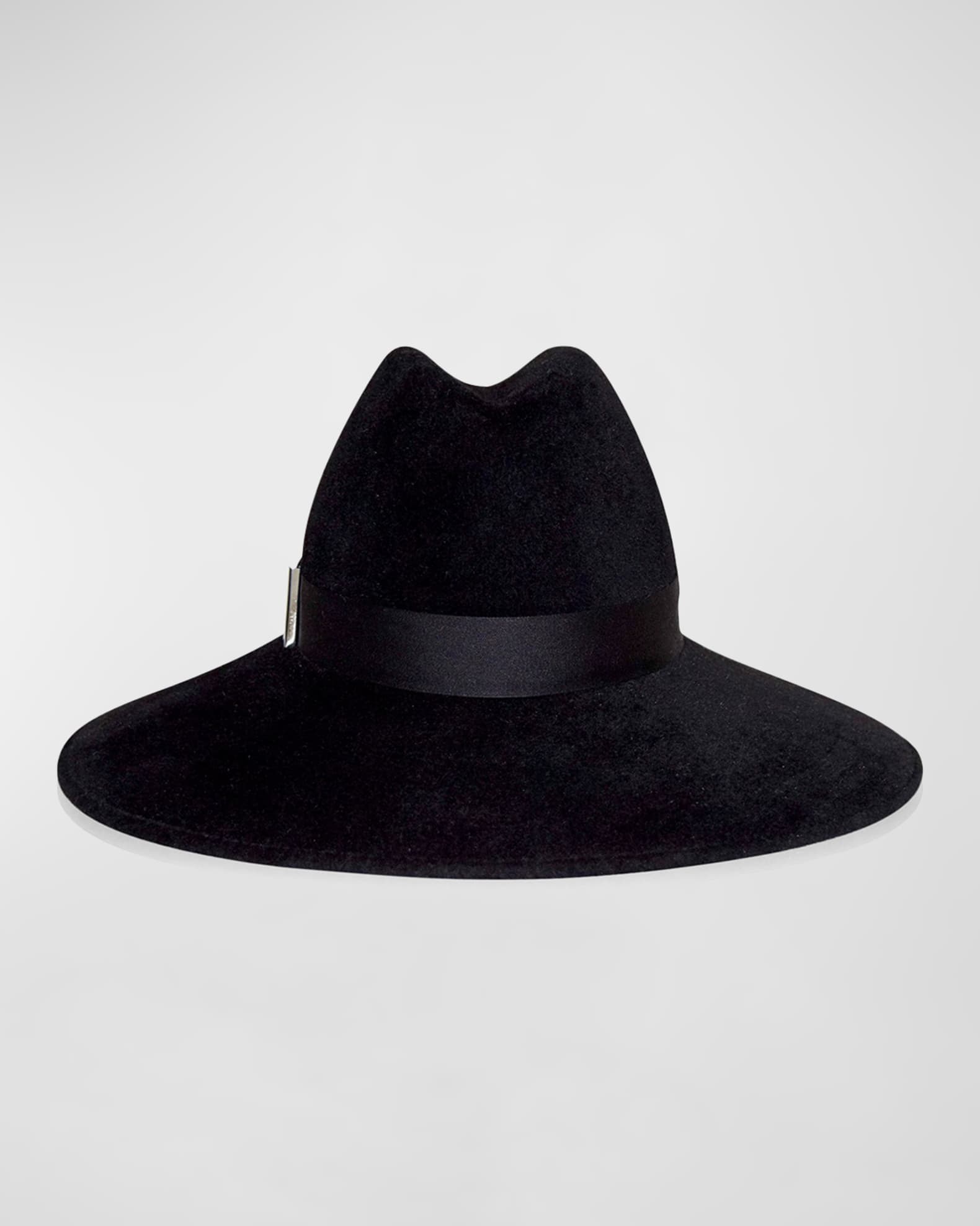 Requiem Handmade Rabbit Felt Wide-Brim Fedora Hat 0