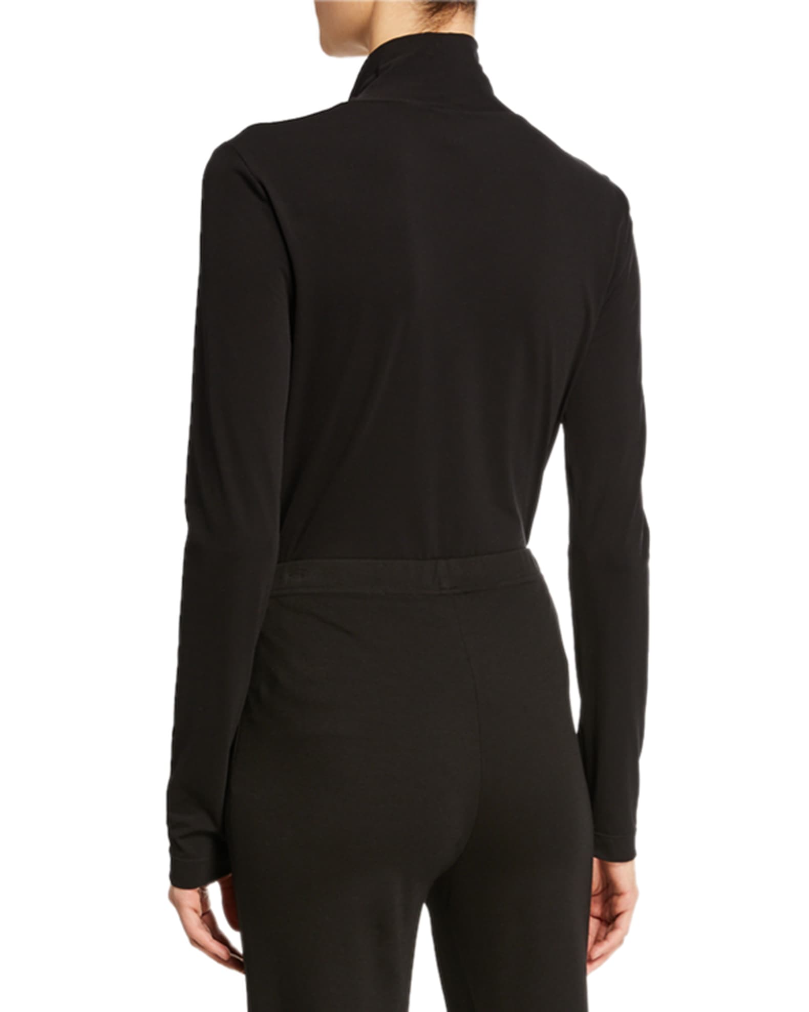 Fine Jersey Long-Sleeve Turtleneck 1